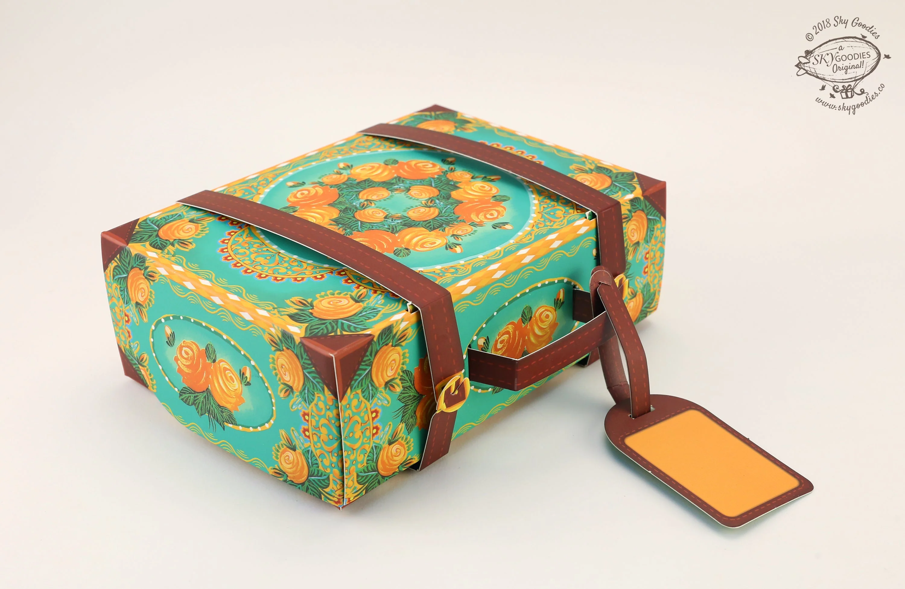 Set of 10 Colourful Blue Suitcase Gift Boxes - Image 6