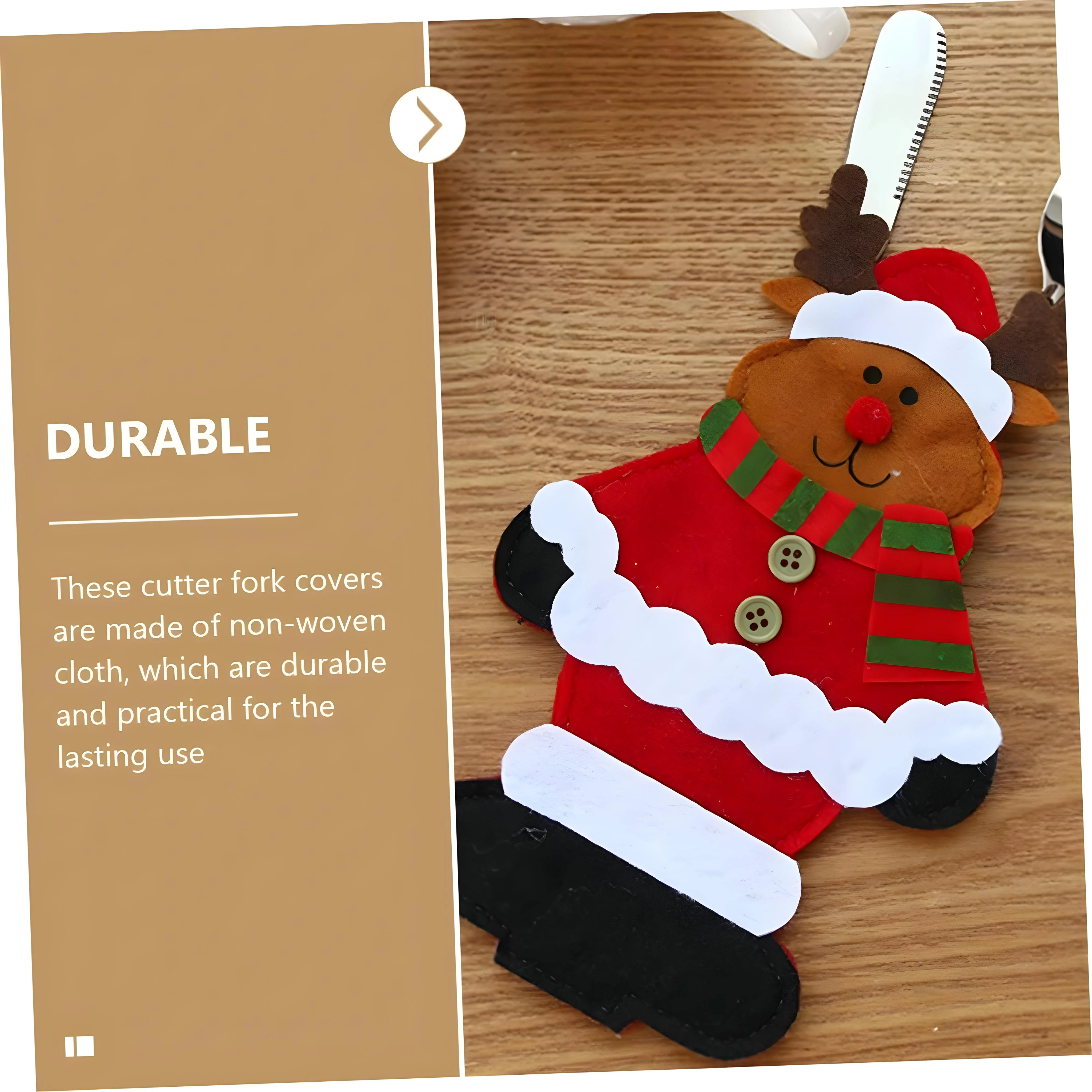 set of 3 Pcs Christmas Cutlery Holder - Image 5