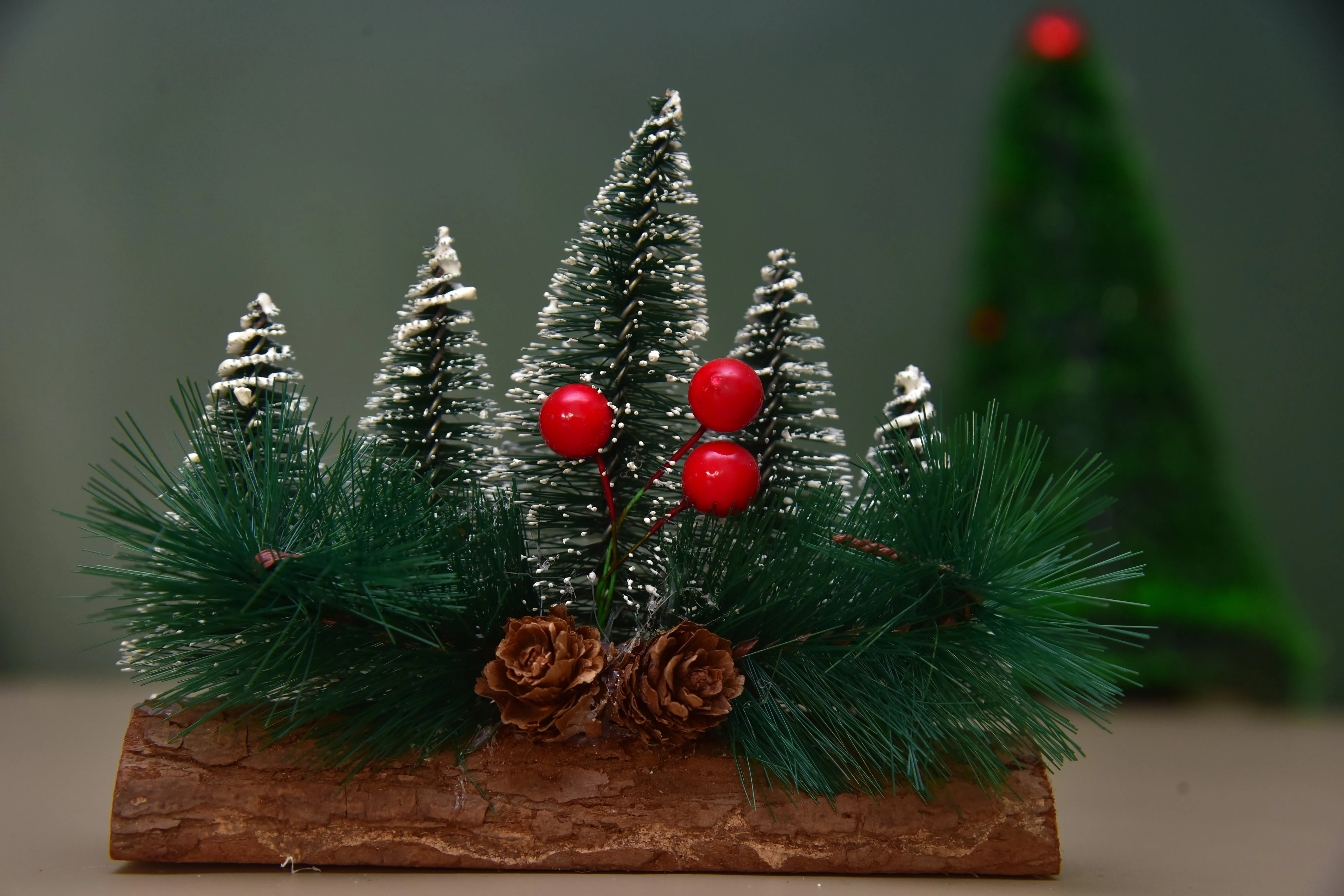 Set of 5 trees Table top Christmas decor - Image 3