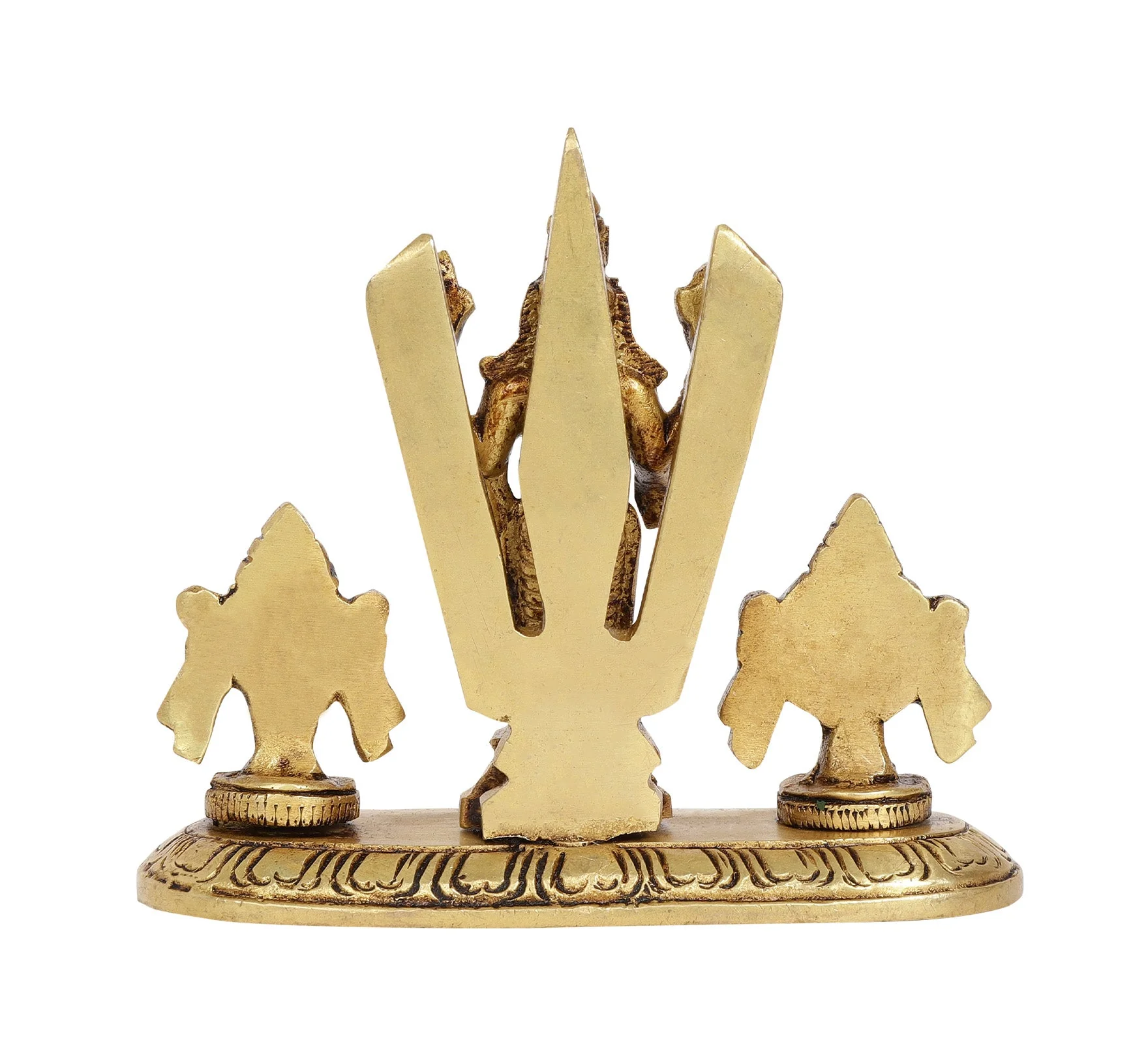 Shankh Chakra Balaji Idol | 100% Pure Brass | Antique Finish - Image 12