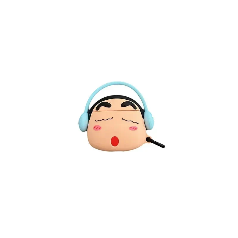 Shinchan With Blue Headphone Airpods Cover for Apple AirPods - Premium Silicone Case - Image 12