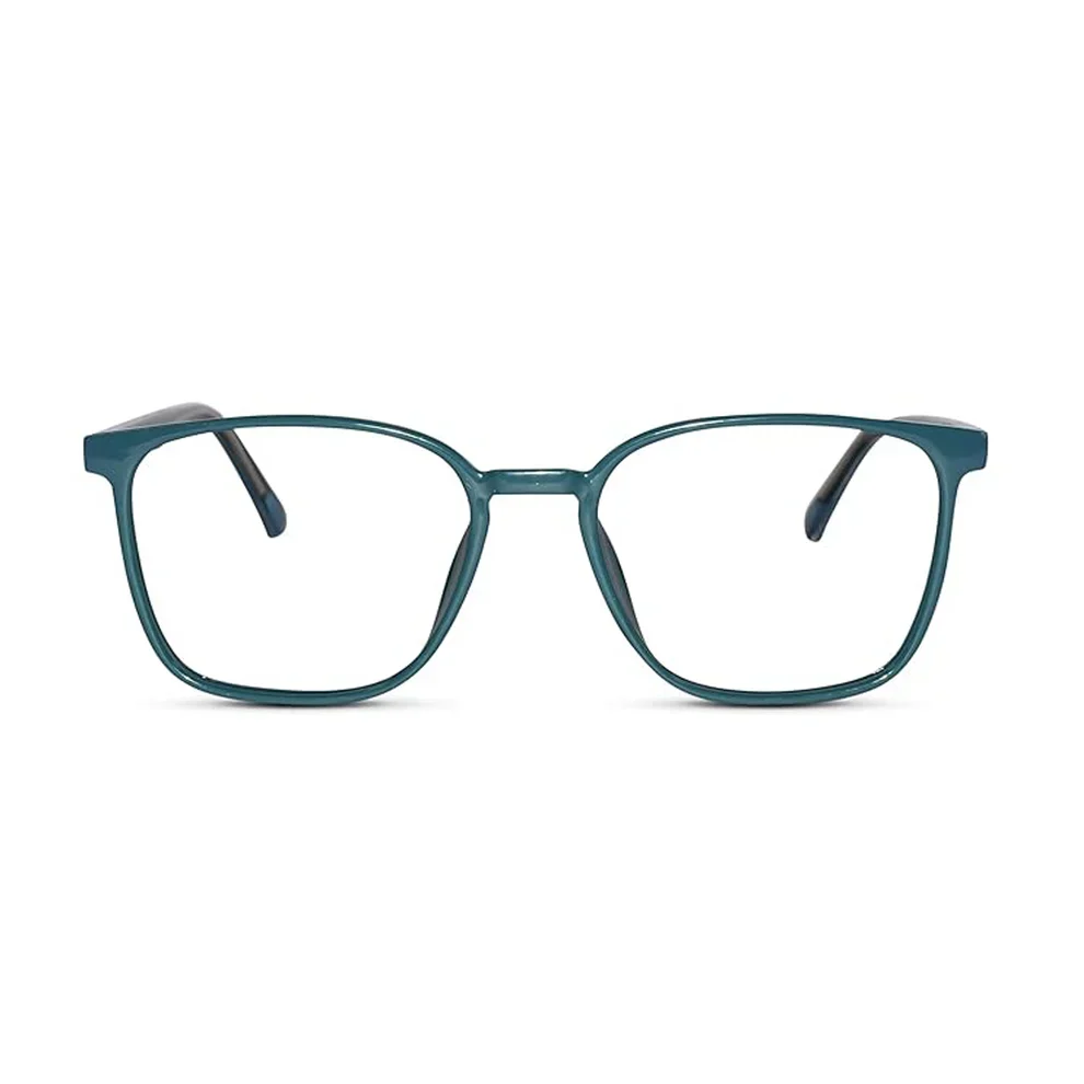 Shiny Grey Square Computer Glasses For Men & Women - Image 6