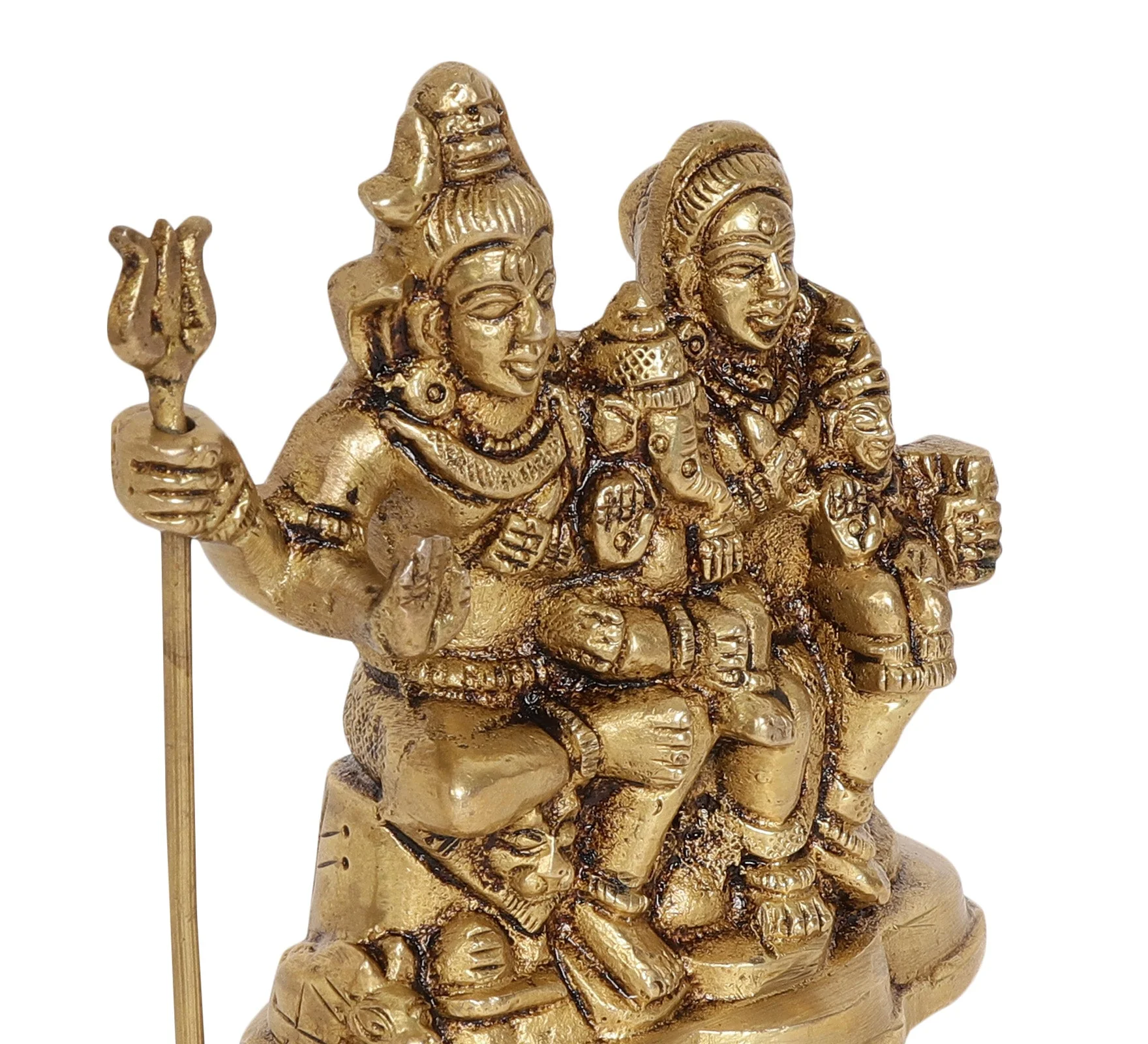 Shiva Parvati Brass Idol | 100% Pure Brass | Antique Finish - Image 9