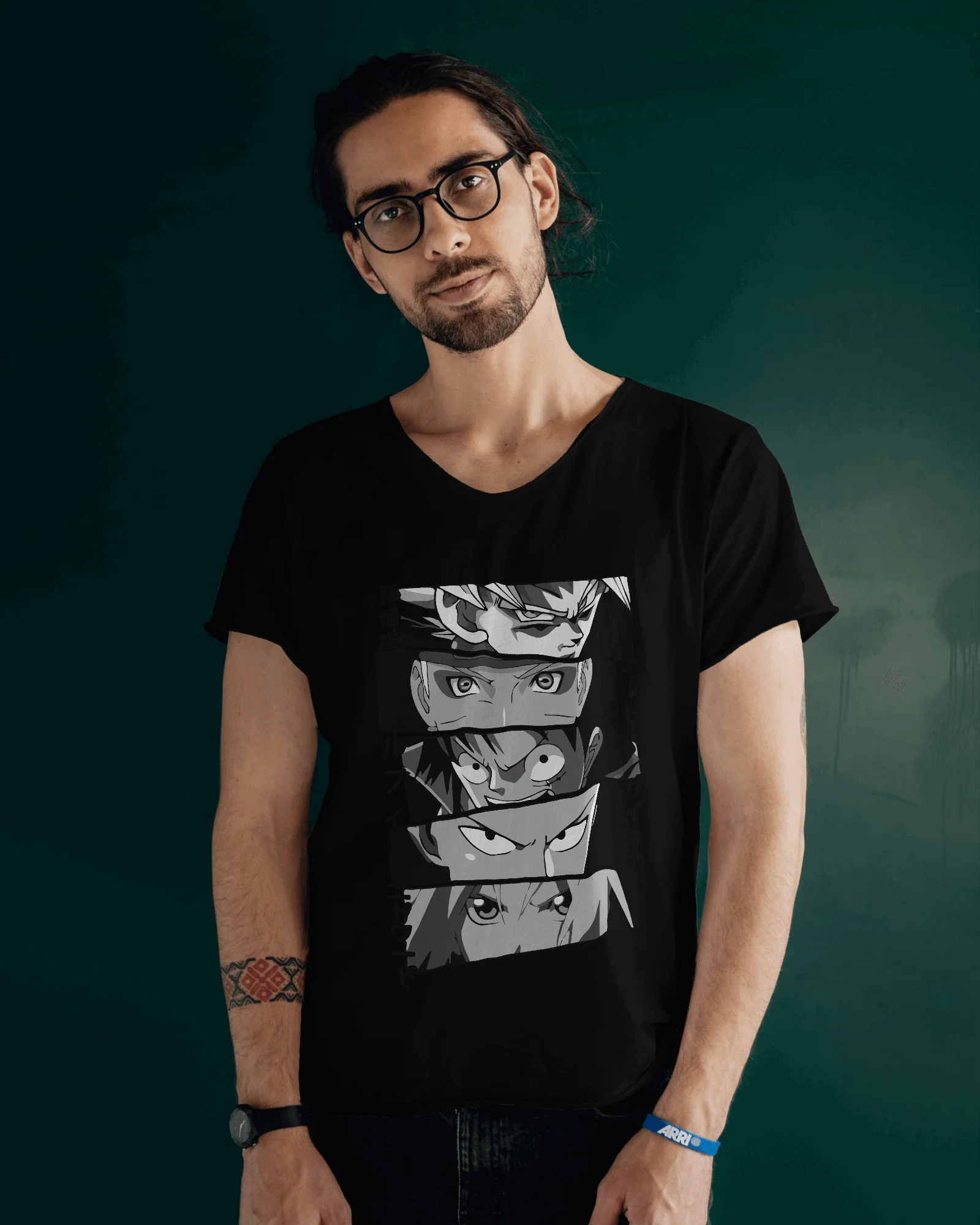 Shonen Heroes Stacked Eyes T-Shirt