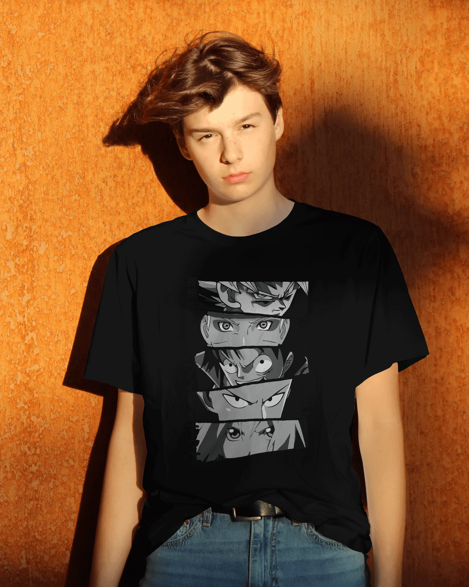 Shonen Heroes Stacked Eyes T-Shirt - Image 2