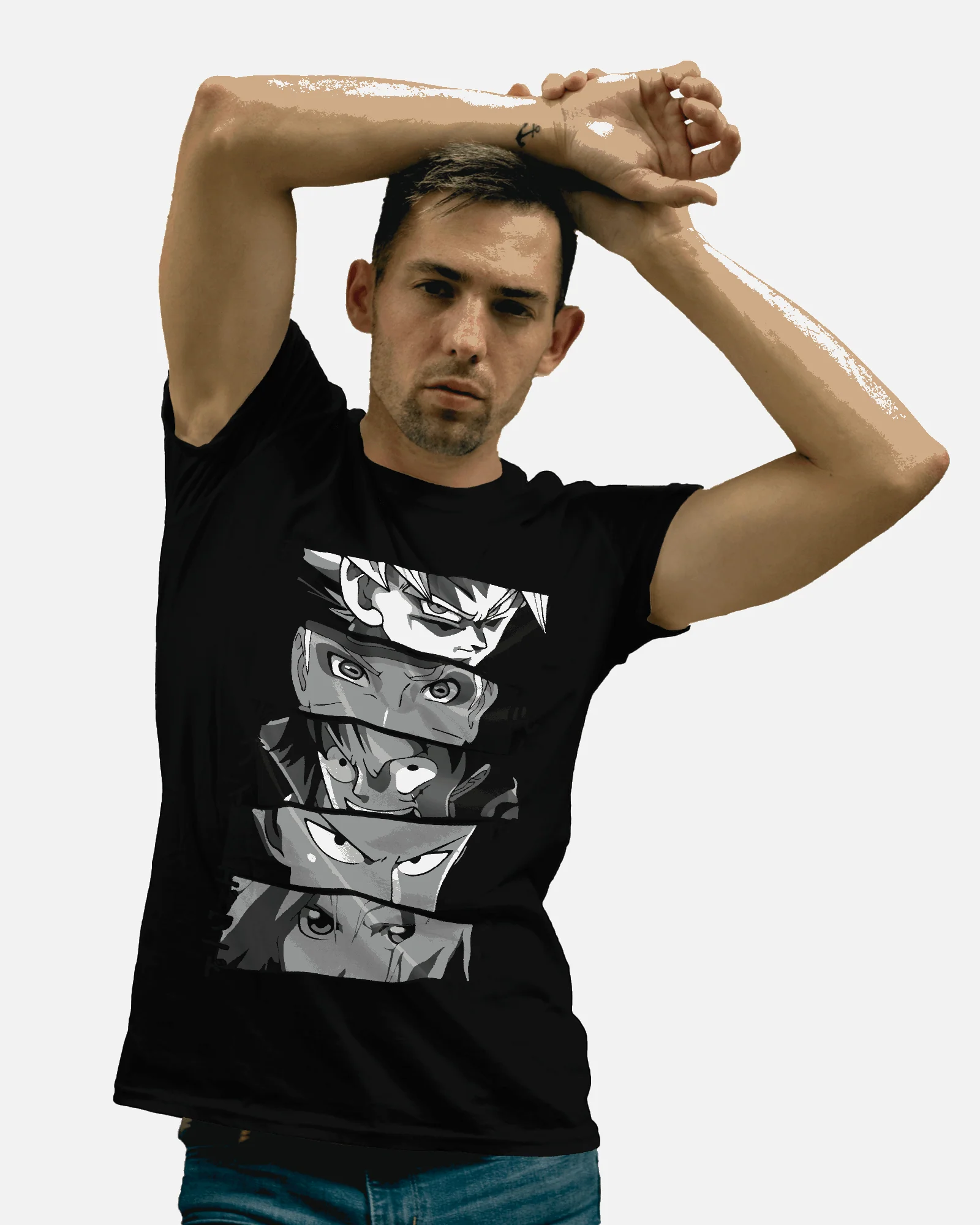 Shonen Heroes Stacked Eyes T-Shirt - Image 3