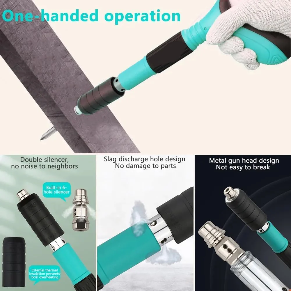 Shooter: Adjustable Manual Concrete Nail Gun for Wall Fixing, Woodworking & Portable Nail Shooting - Image 9