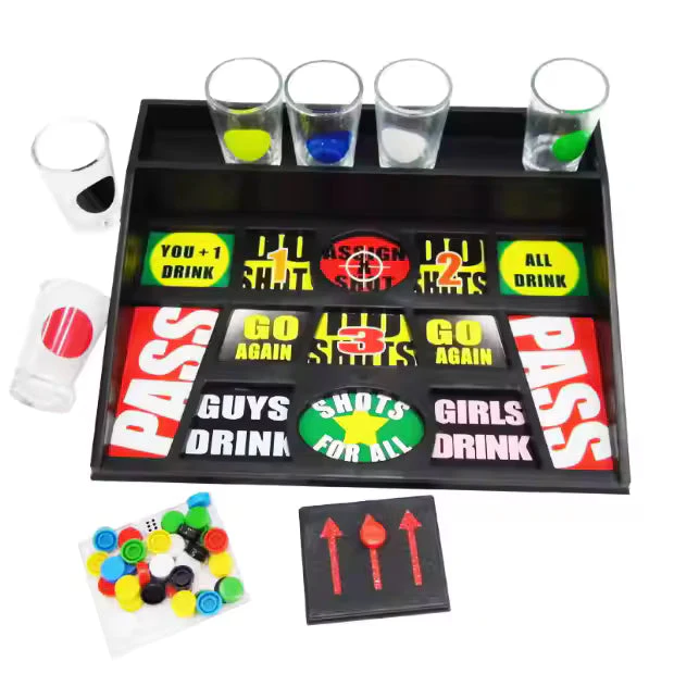 Shooting Tabletop Drinking Game Set Beer Pong Adult Party Game With Shot Glasses 1pc