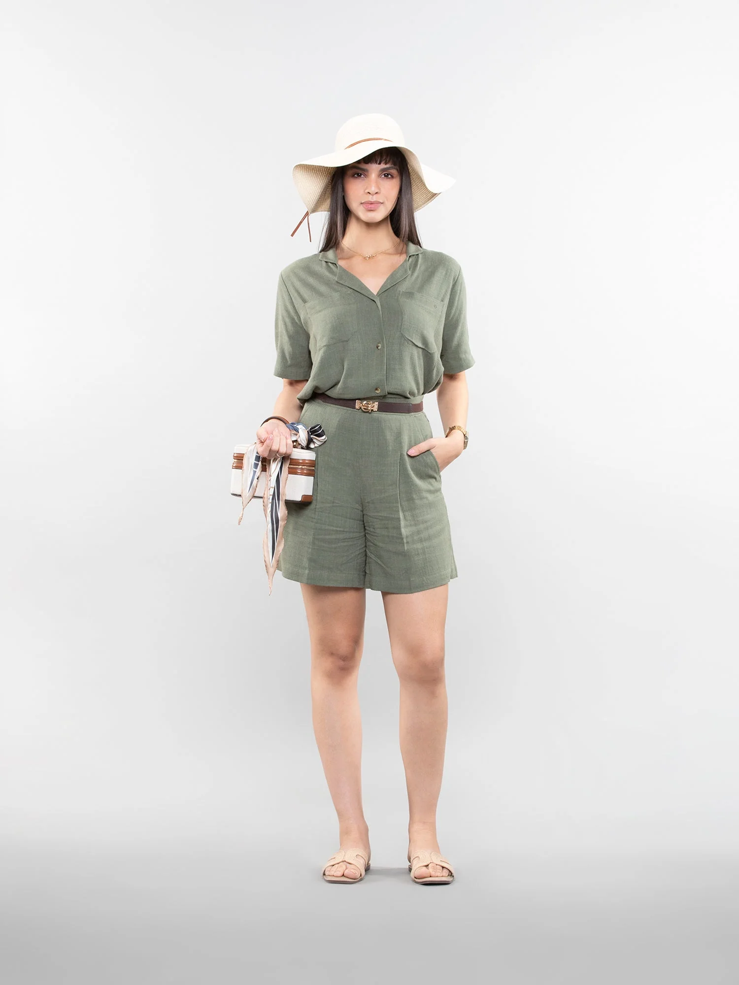 Short-sleeve linen shirt - Image 11