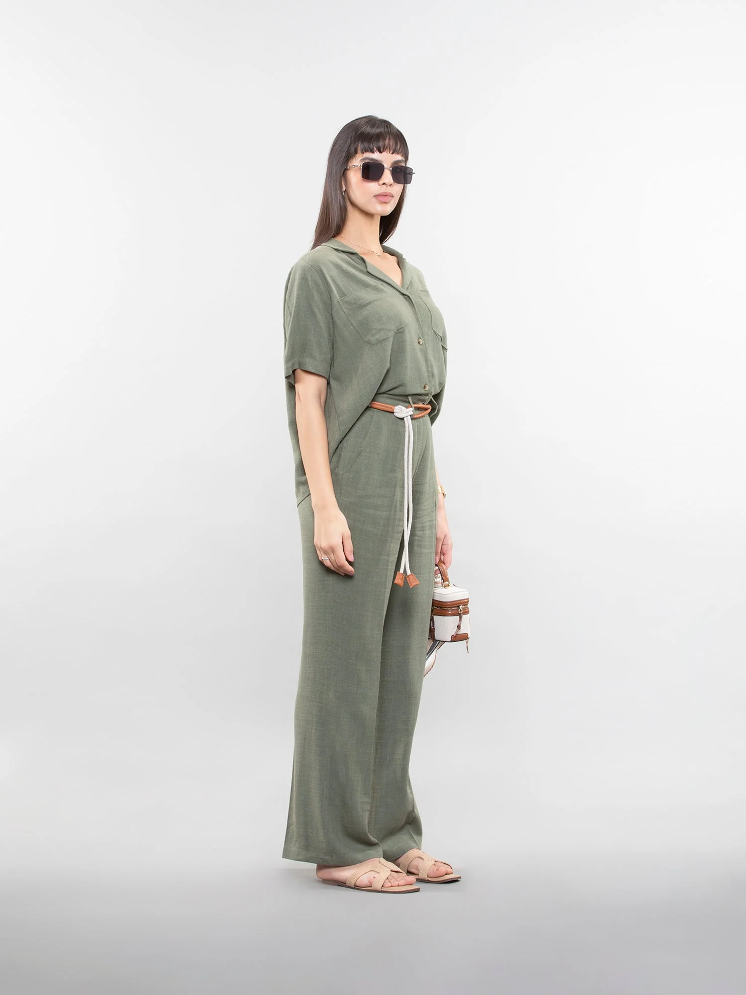 Short-sleeve linen shirt - Image 12