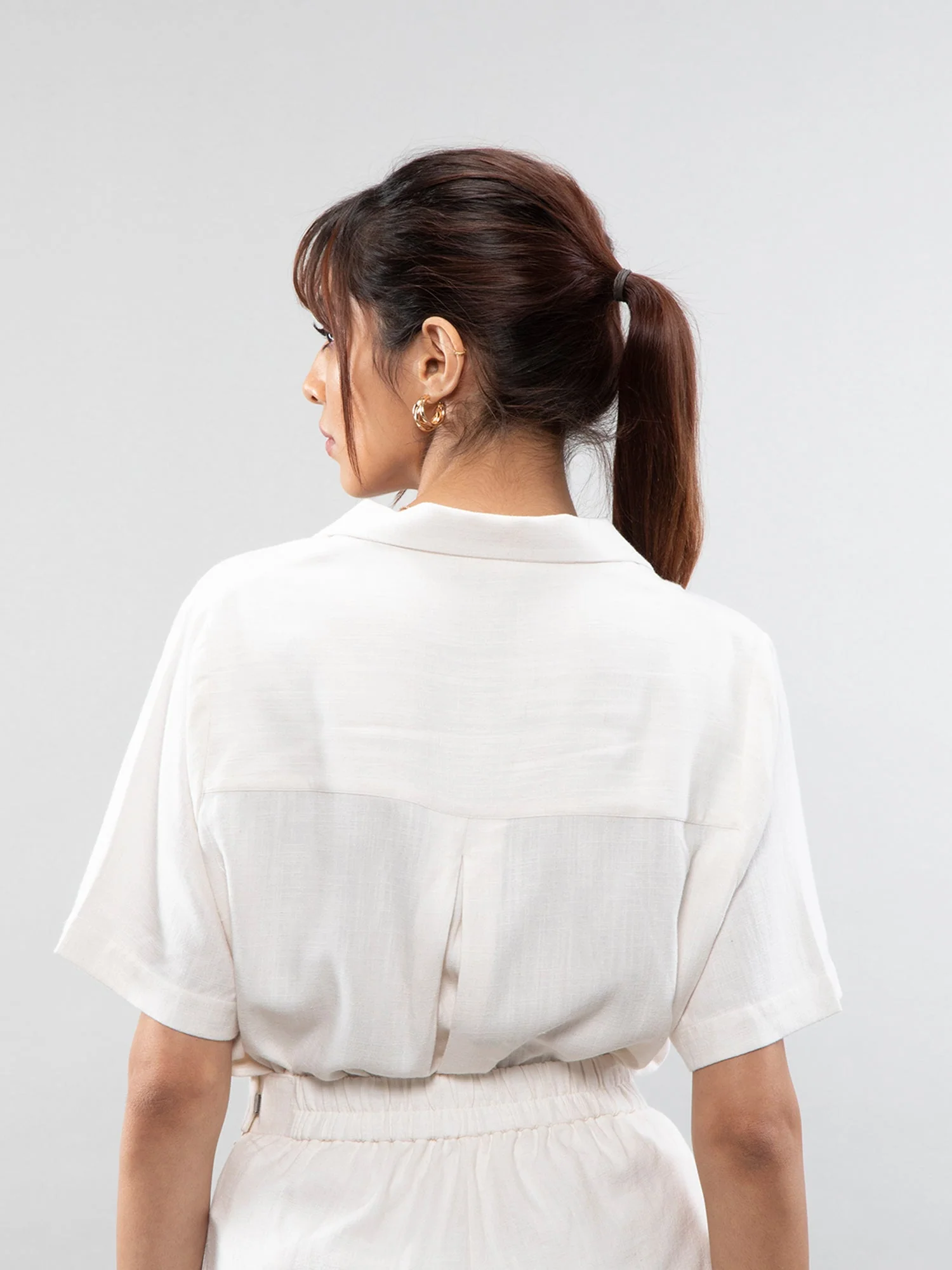 Short-sleeve linen shirt - Image 34