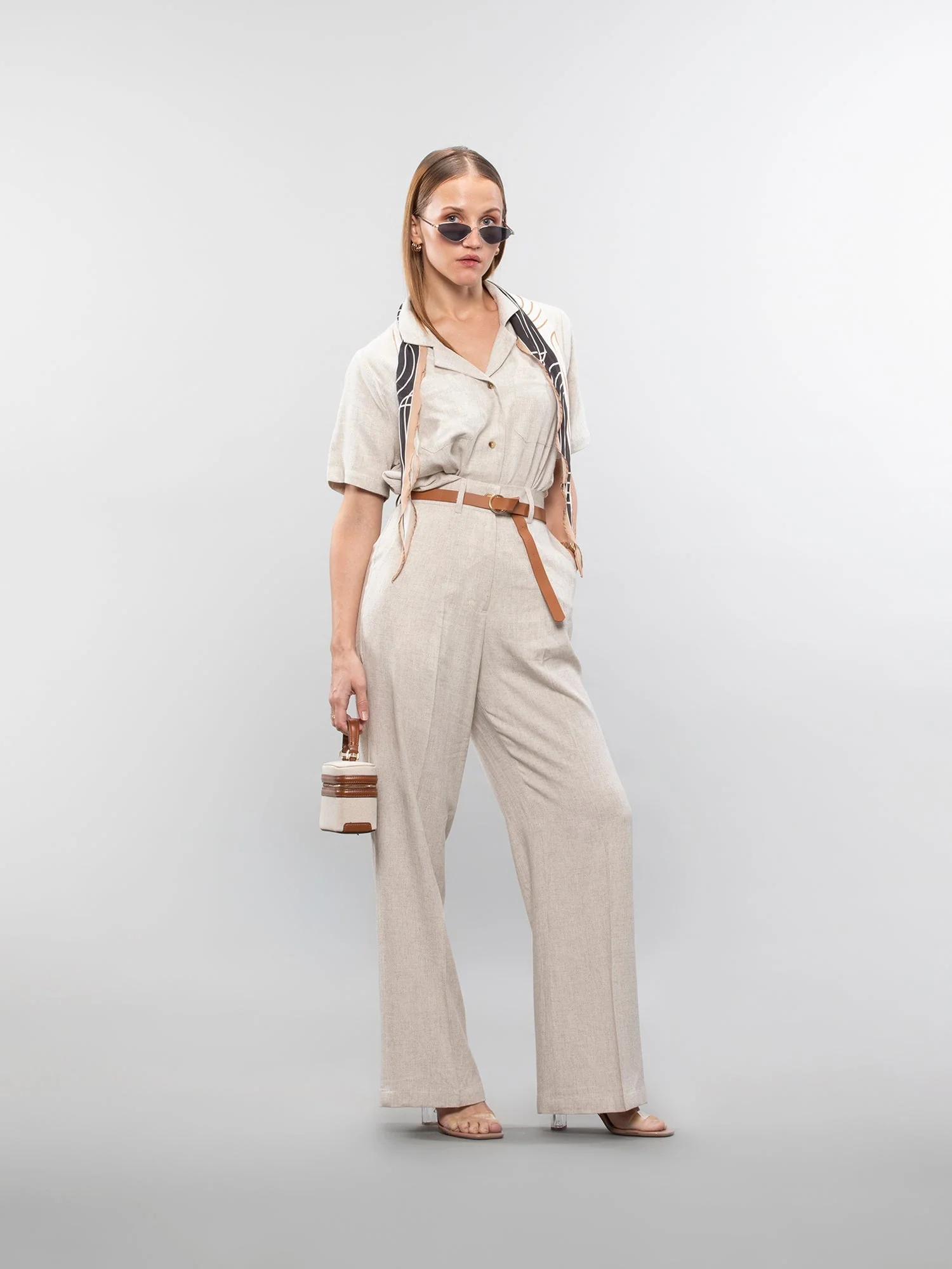 Short-sleeve linen shirt - Image 42