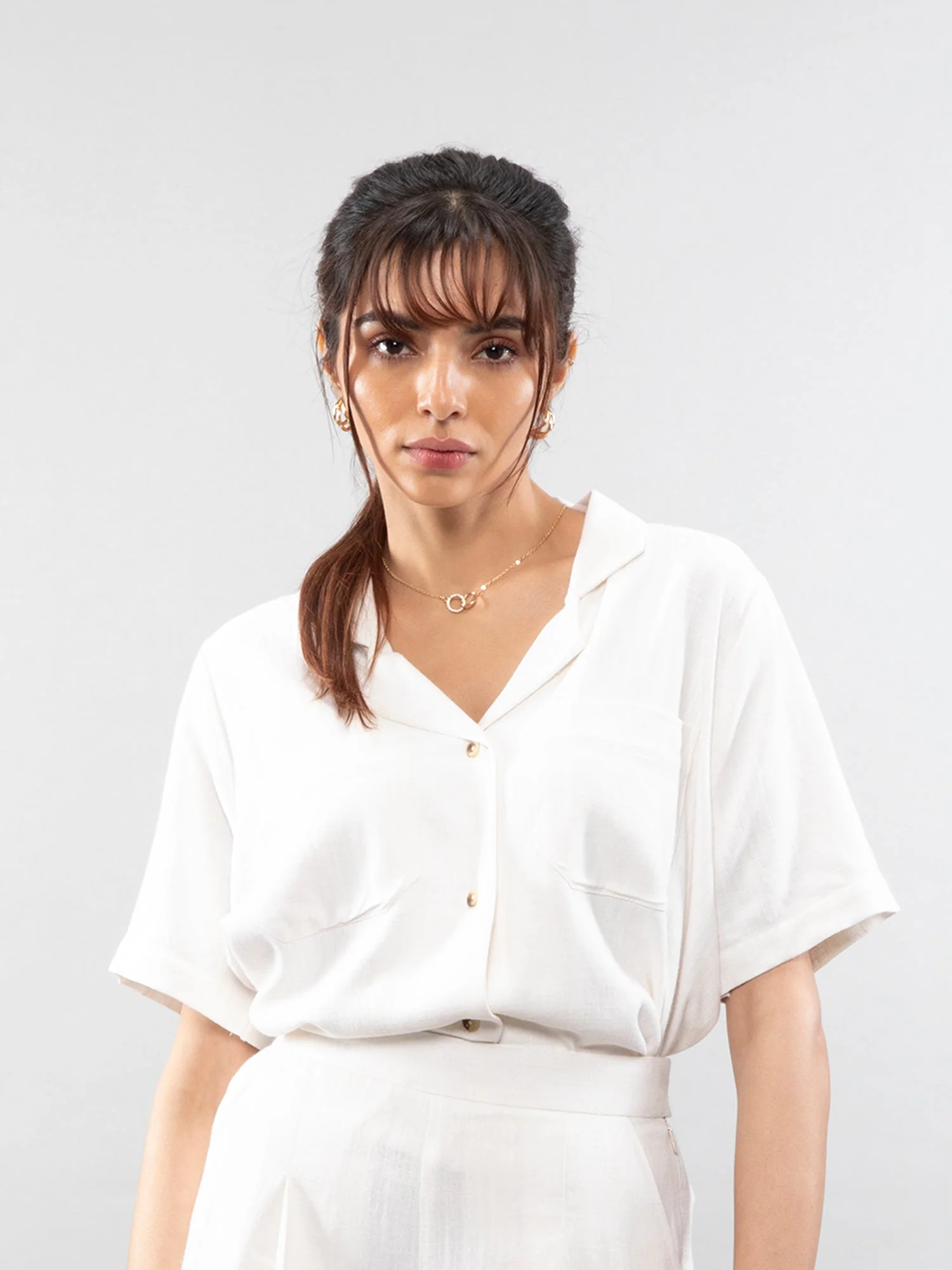 Short-sleeve linen shirt - Image 20