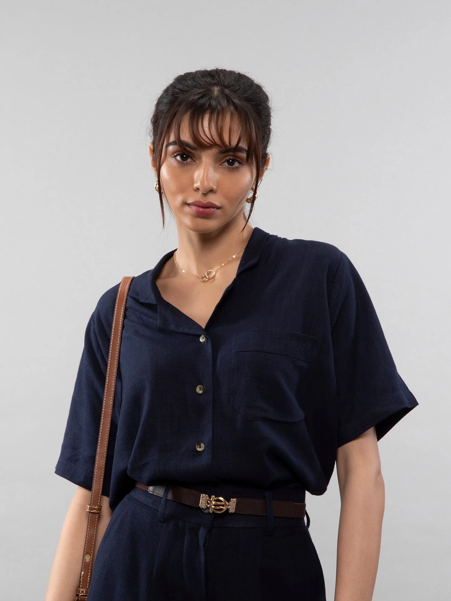 Short-sleeve linen shirt - Image 8