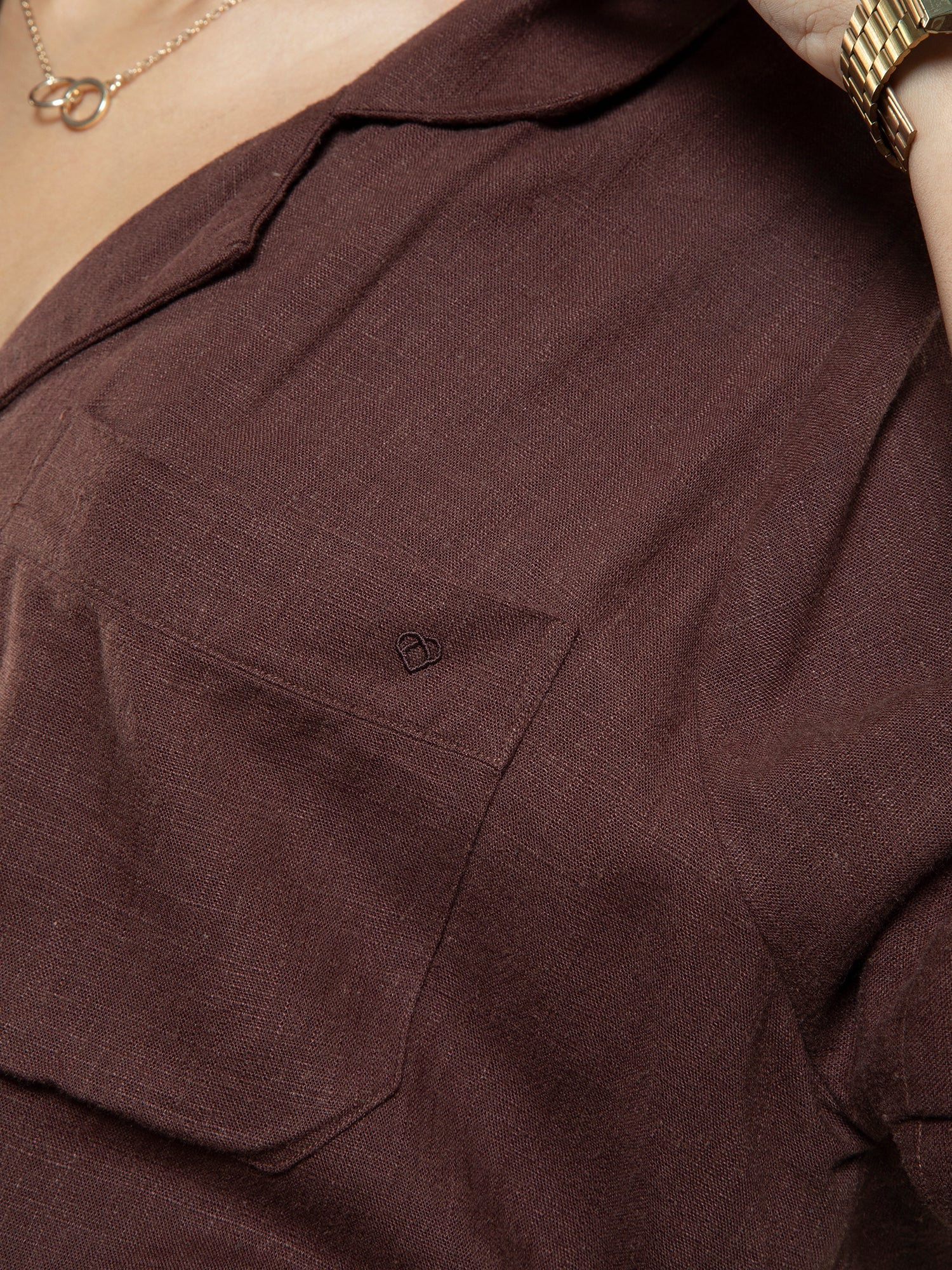 Short-sleeve linen shirt - Image 29