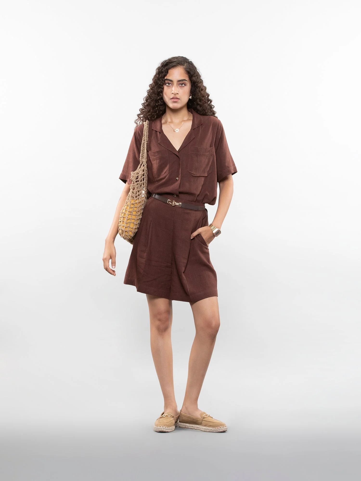Short-sleeve linen shirt - Image 30