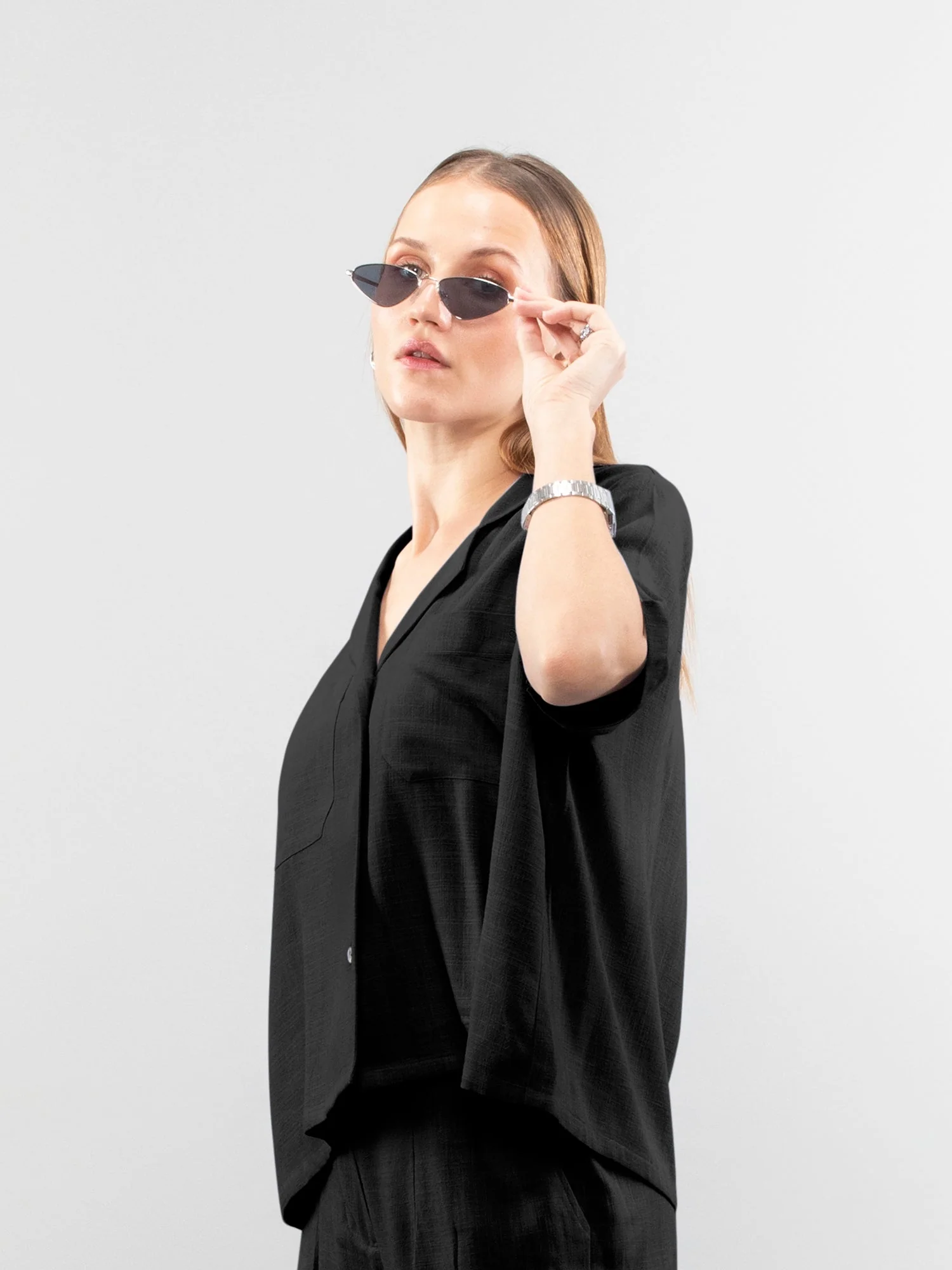 Short-sleeve linen shirt - Image 21