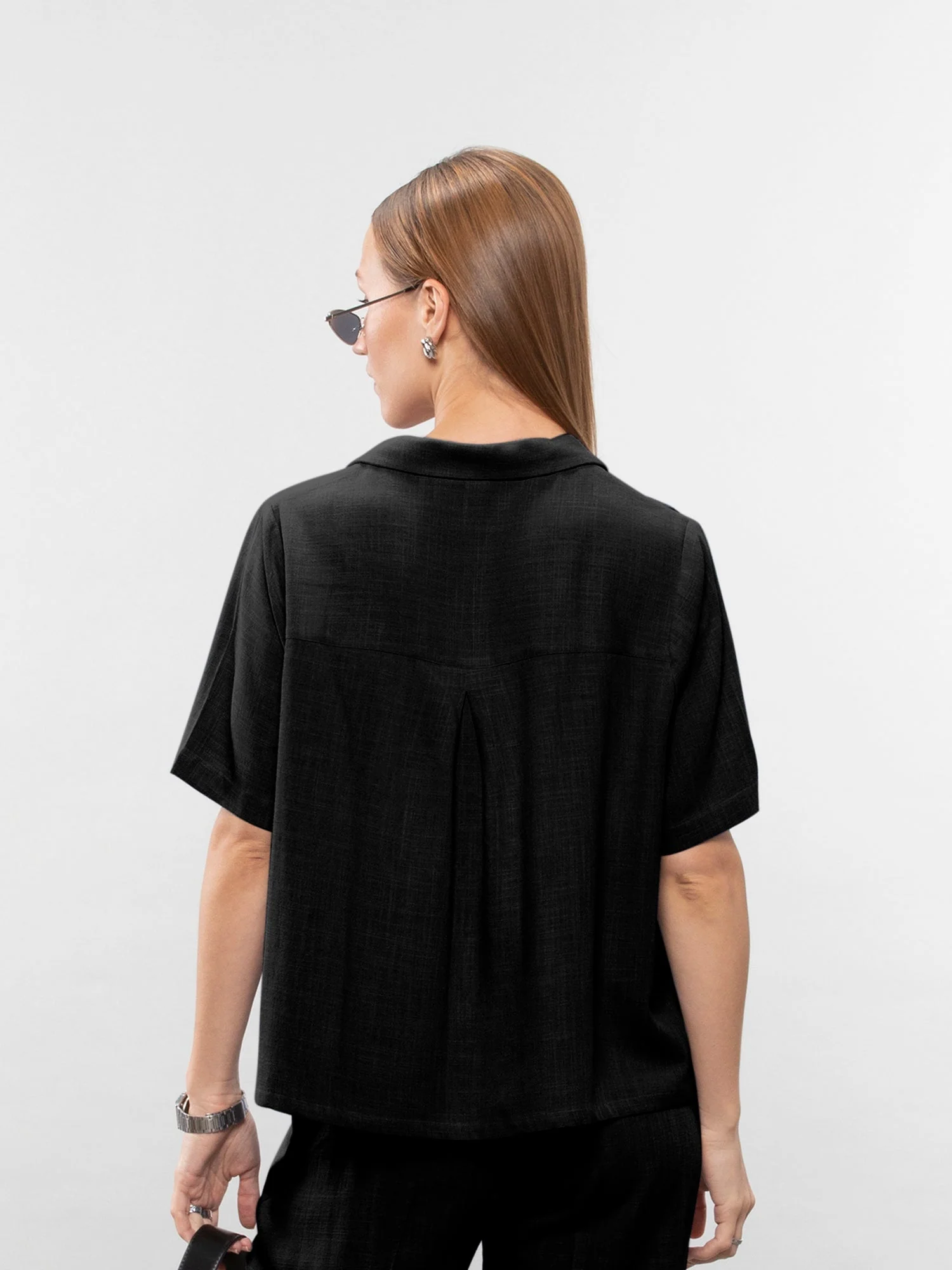Short-sleeve linen shirt - Image 22