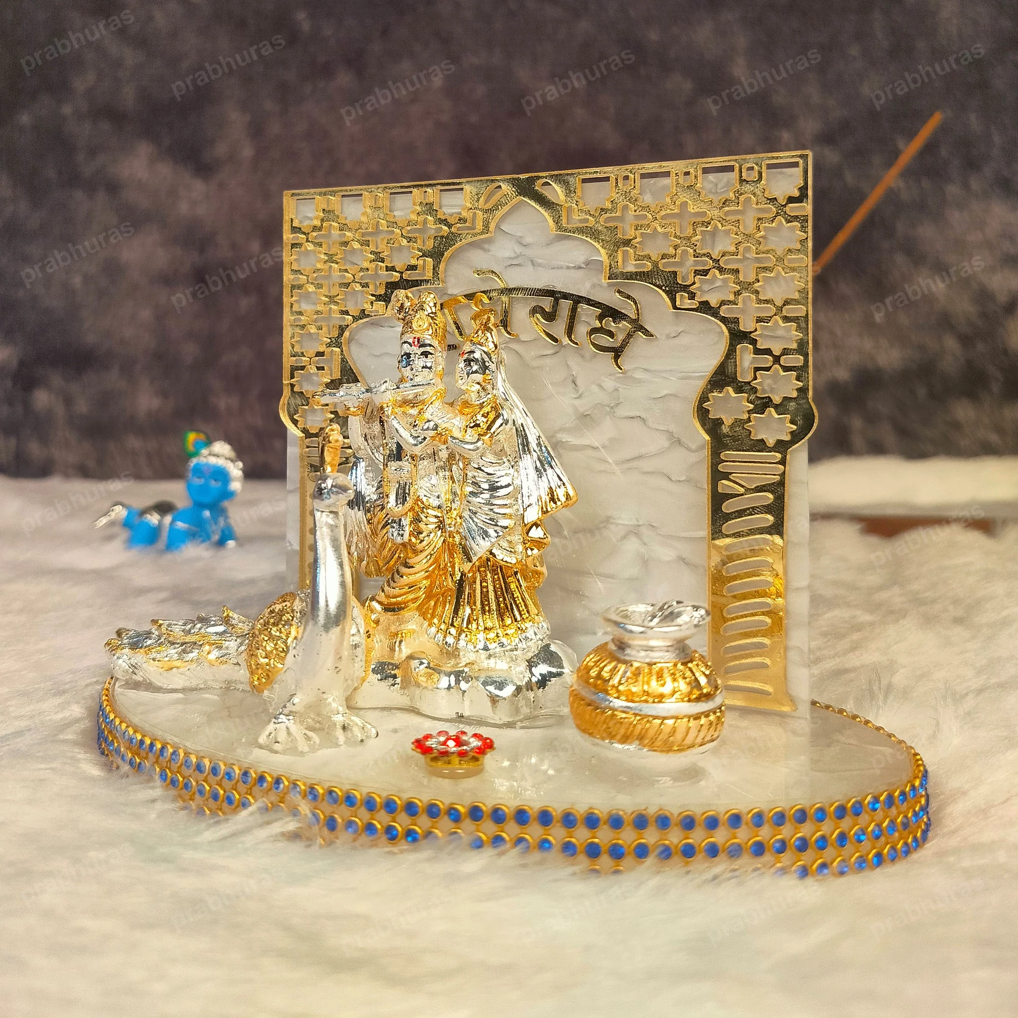 Shree Radhe Krishna Murti Dwar With Mor Idol - Image 2