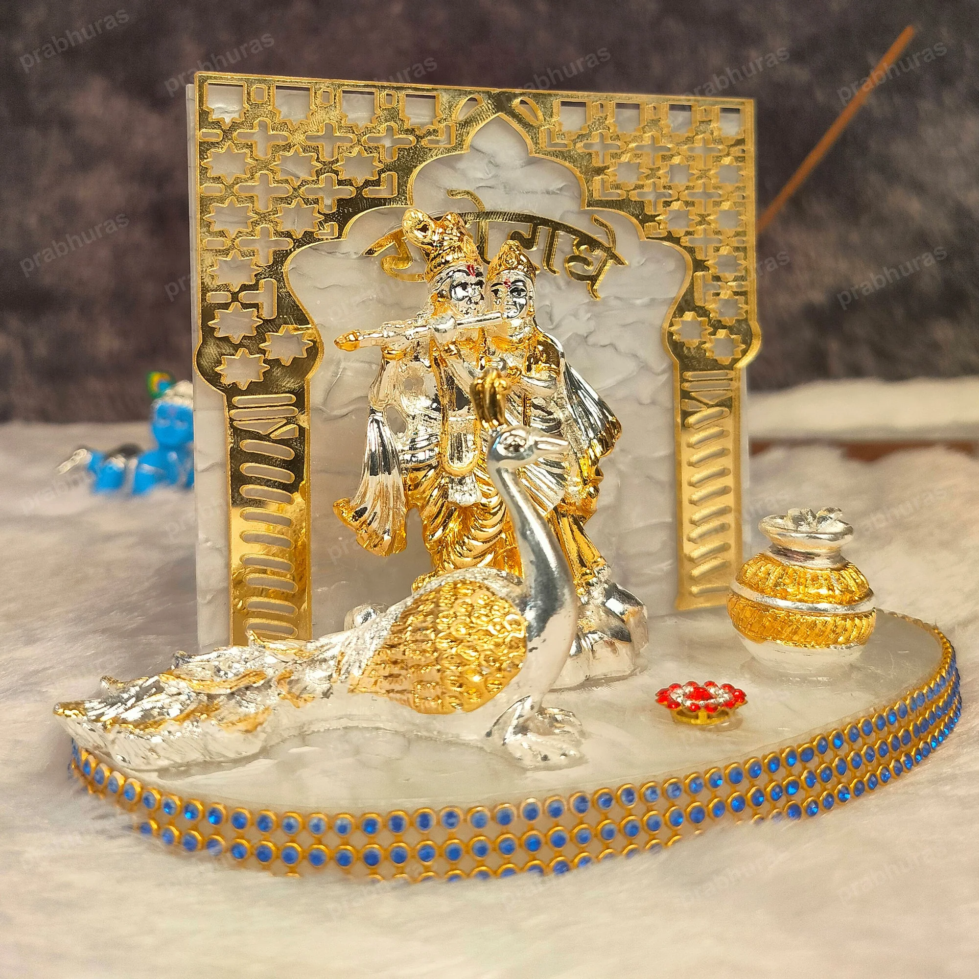 Shree Radhe Krishna Murti Dwar With Mor Idol - Image 3