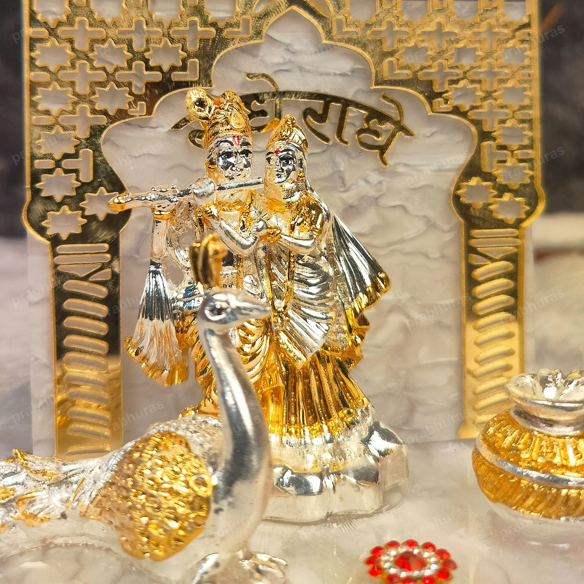 Shree Radhe Krishna Murti Dwar With Mor Idol - Image 4