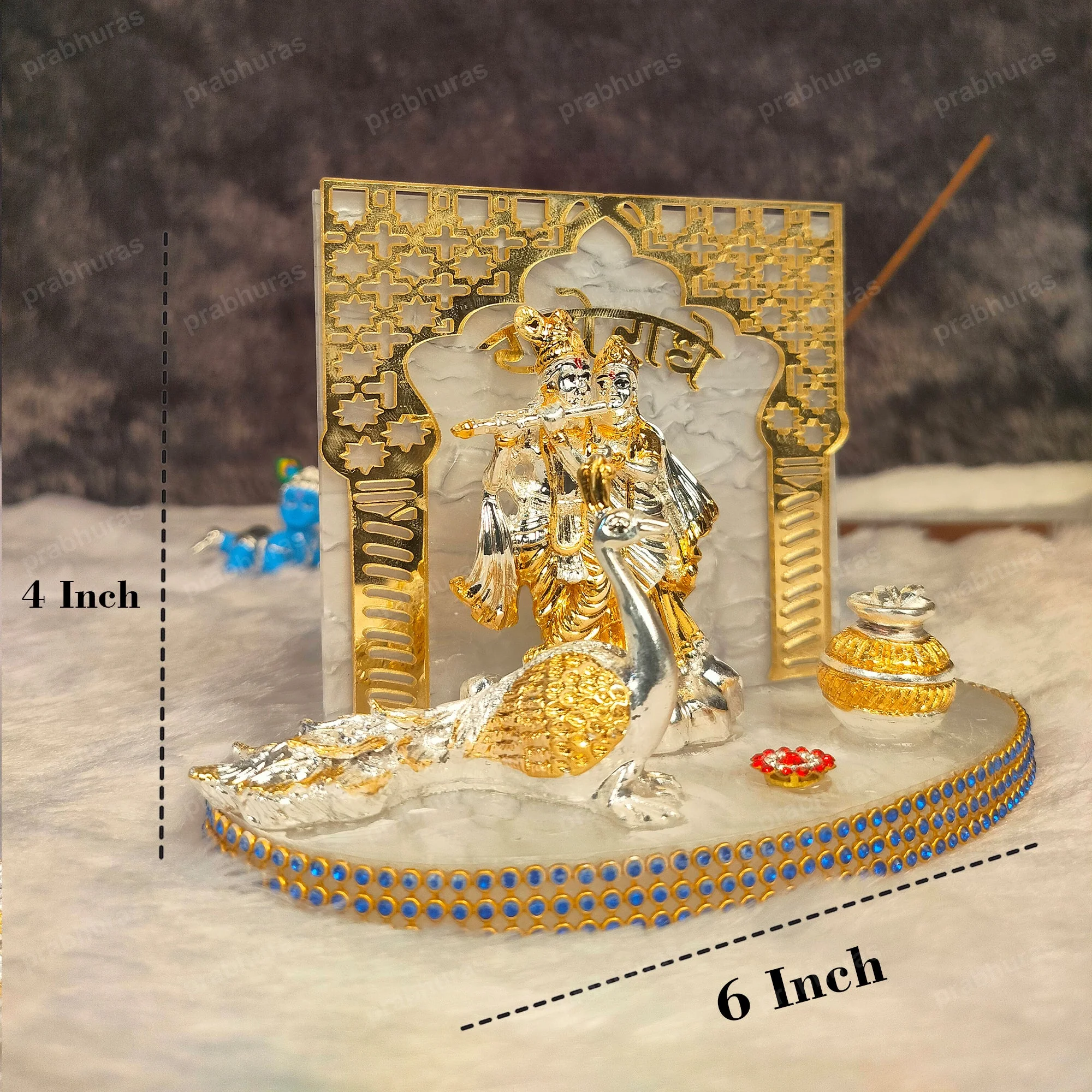 Shree Radhe Krishna Murti Dwar With Mor Idol - Image 5