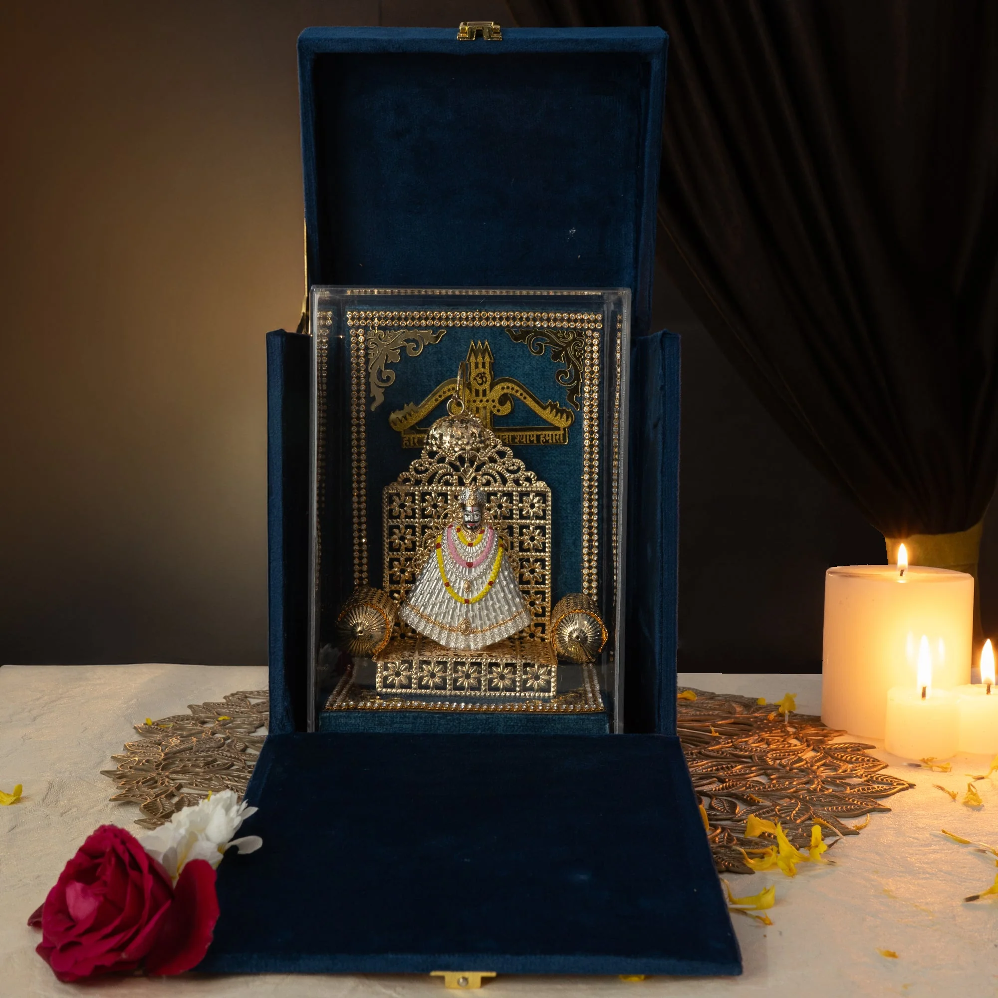 Shri Khatu Shyam Ji With Gold And Silver Coated - Image 2