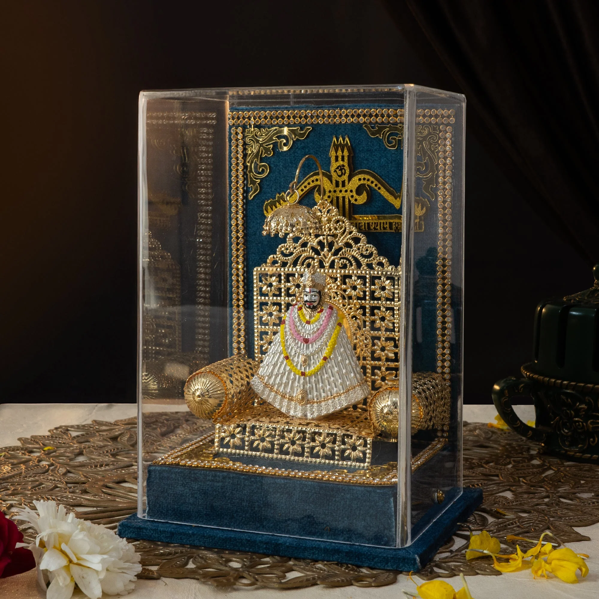 Shri Khatu Shyam Ji With Gold And Silver Coated - Image 3
