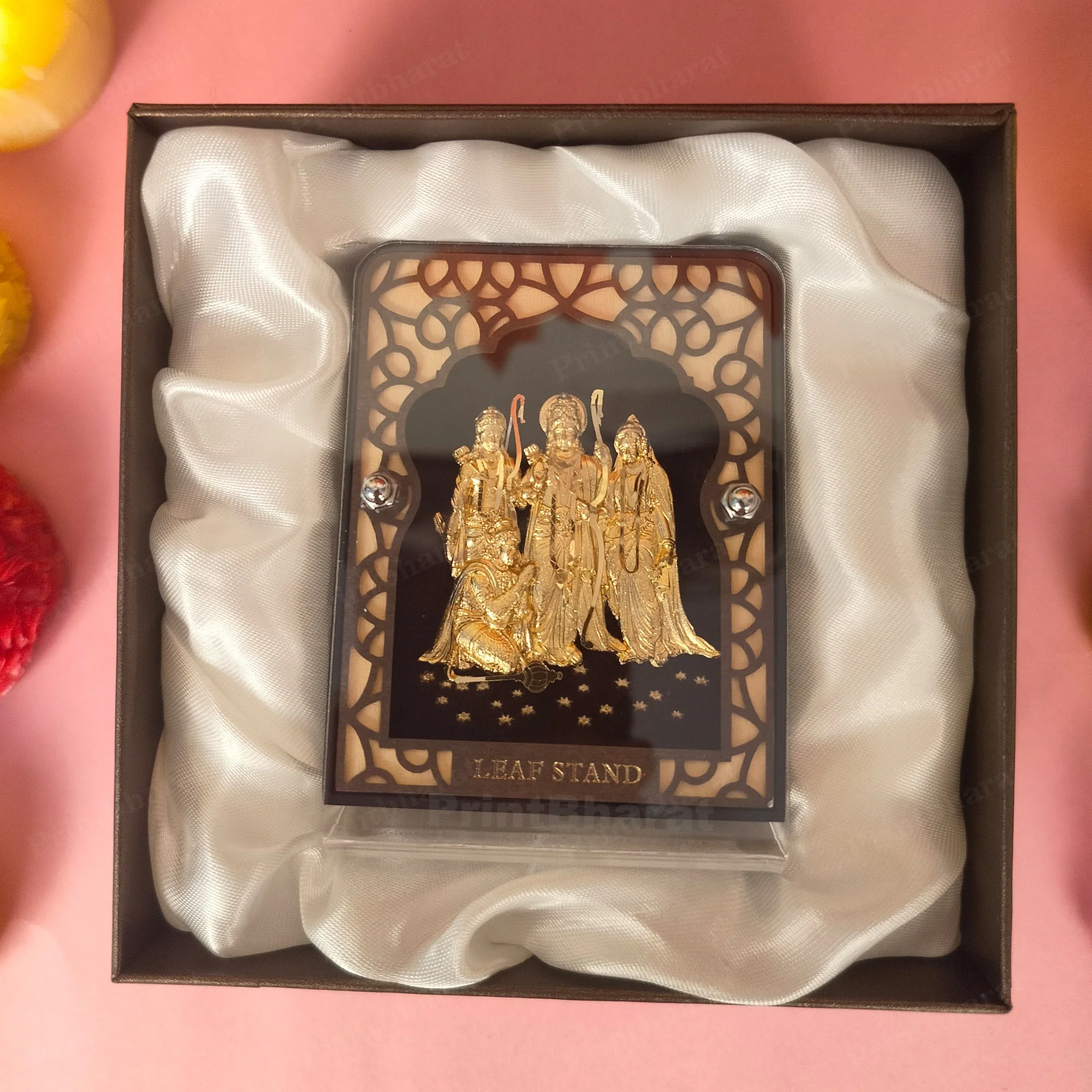 Shri Ram Darbar Leaf 24KT Gold Coated Table Top - Image 4