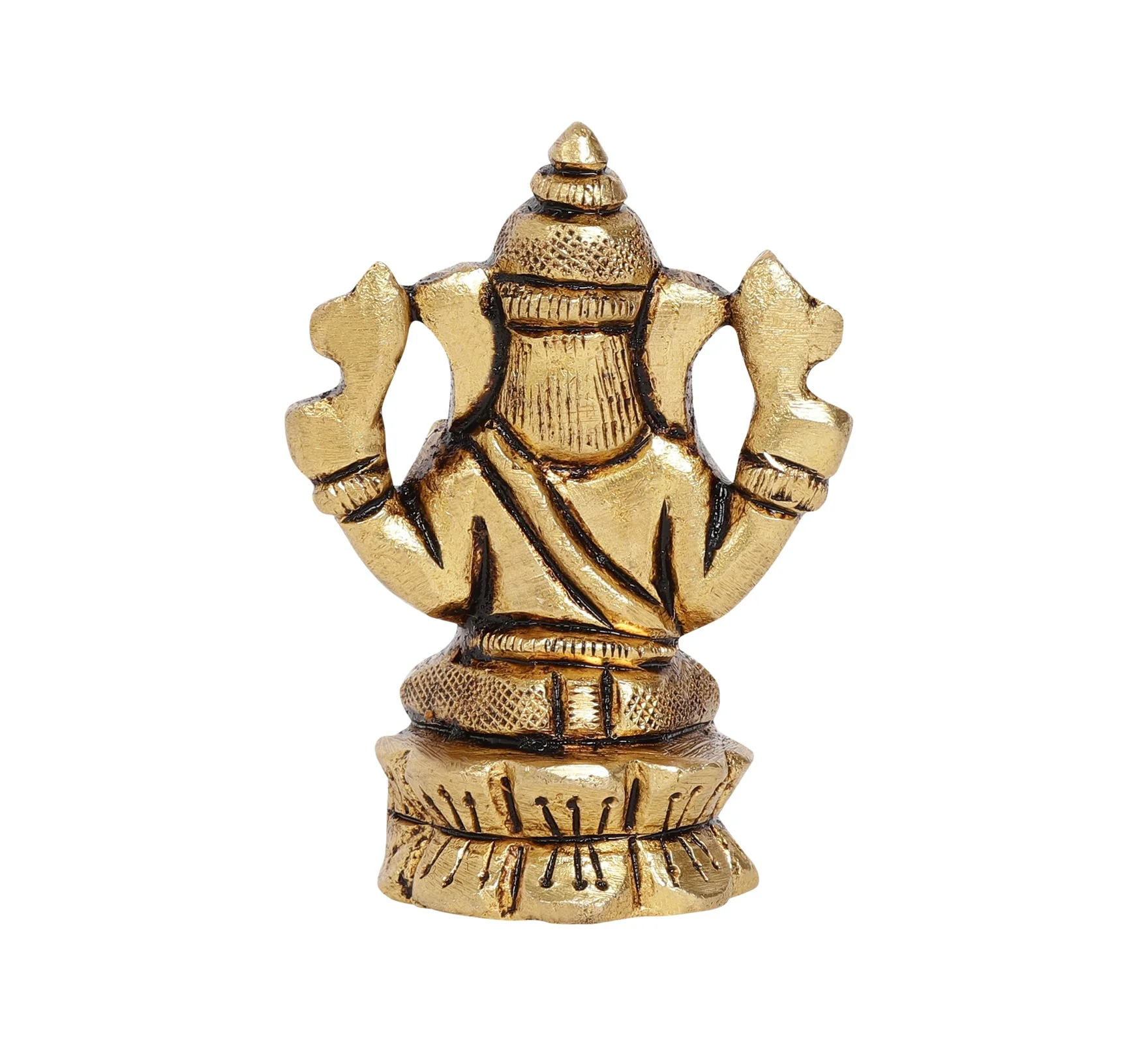 Siddhi Ganapati Brass Idol | 100% Pure Brass | Antique Finish - Image 9