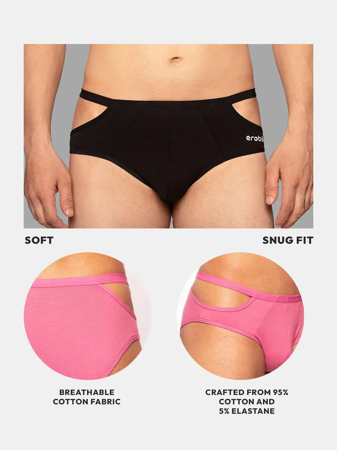 Side Slits Brief /Ibis Rose - Image 5