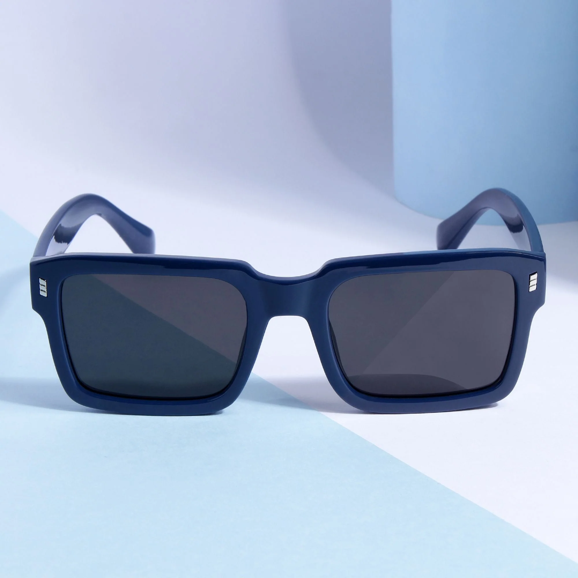 Sigma Blue Black Rectangle Sunglasses - Image 3