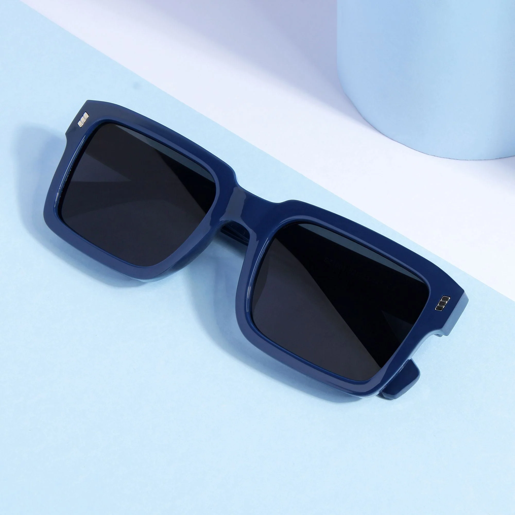 Sigma Blue Black Rectangle Sunglasses - Image 4