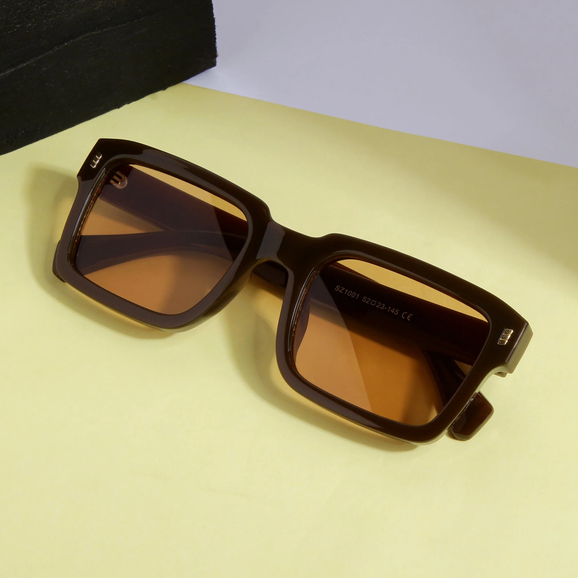 Sigma Brown Rectangle Sunglasses - Image 4