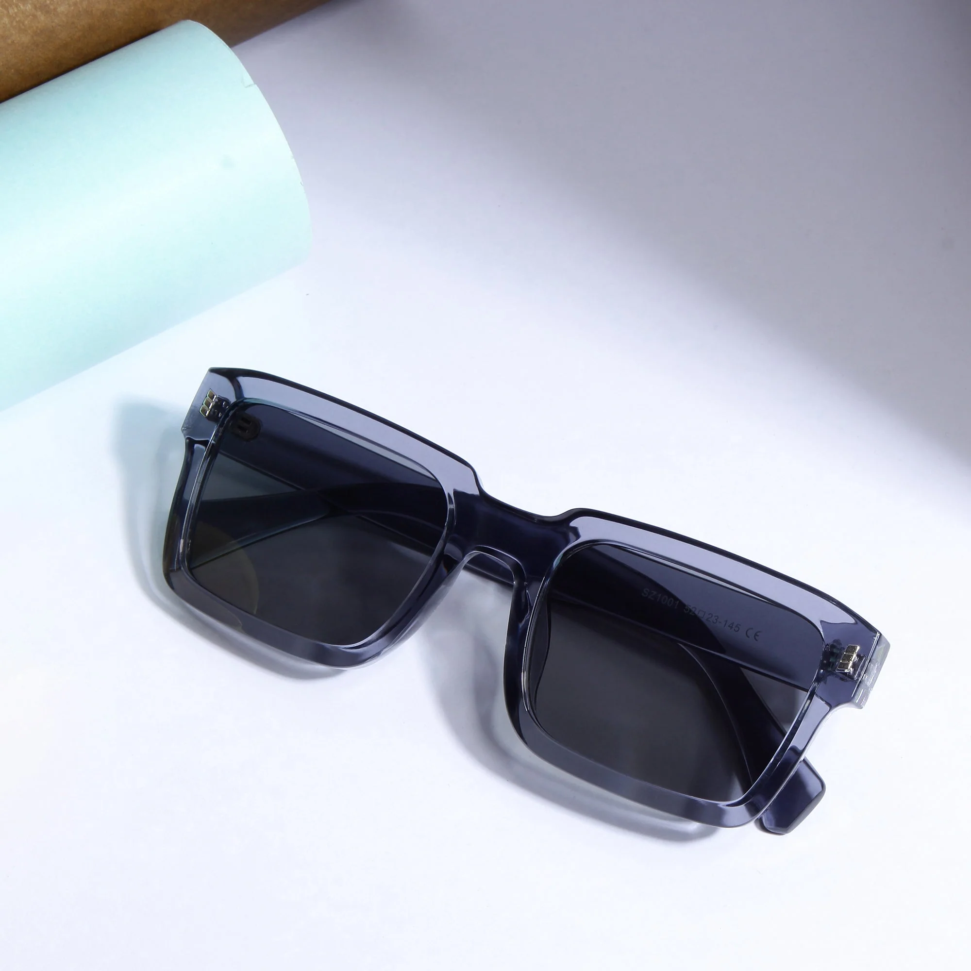 Sigma Grey Black Rectangle Sunglasses - Image 4