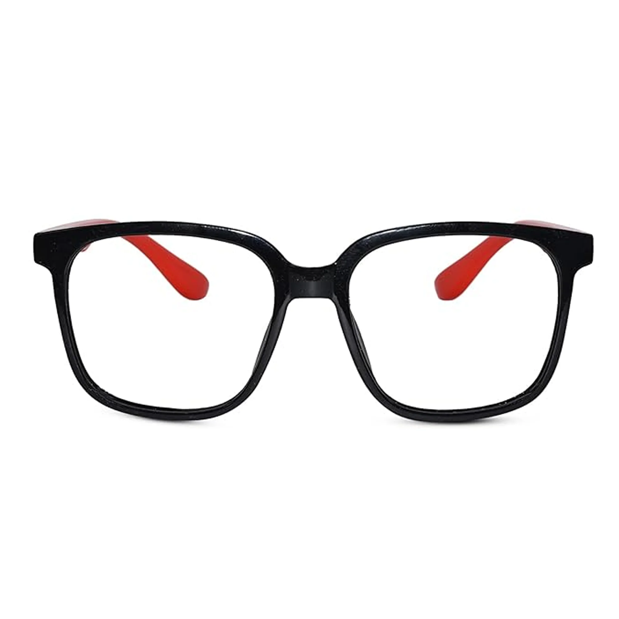 Silicon Red-Black Square Oversize Eyeglasses For 6-10 Yrs - Image 2
