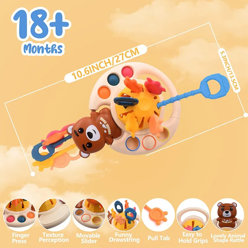 Silicone Pull String Sensory Toys for Kids (Random Design) - Image 5