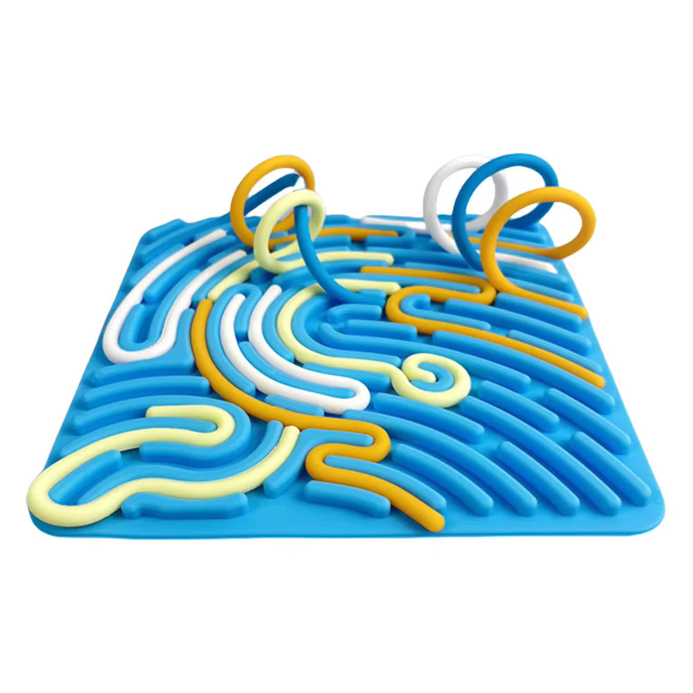 Silicone Sensory Maze Board Fidget Toy for Kids (Random Design) 1pc - Image 9