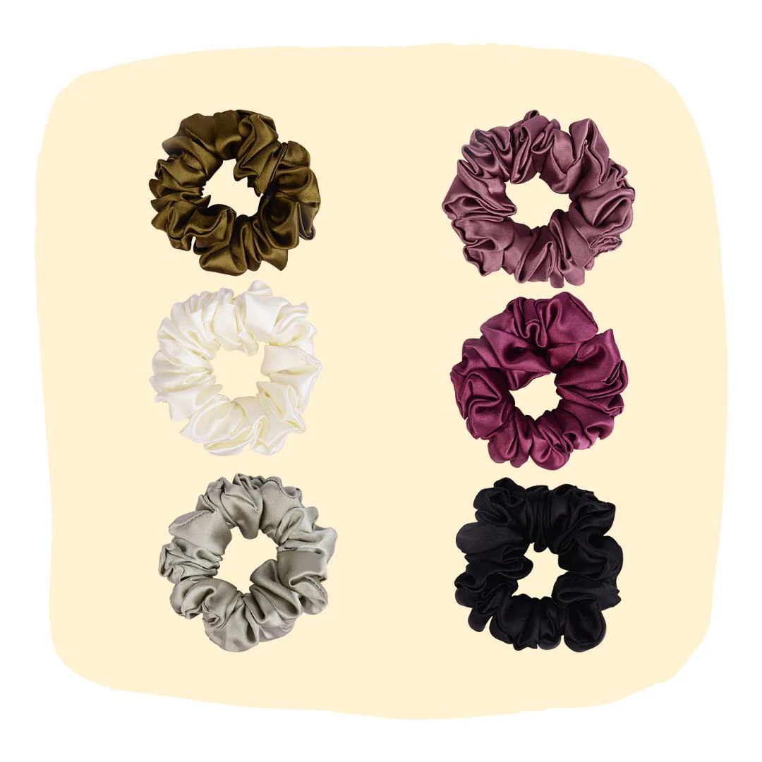Silk Satin Scrunchies Pack for Soft, Stylish Hair Care - Image 5