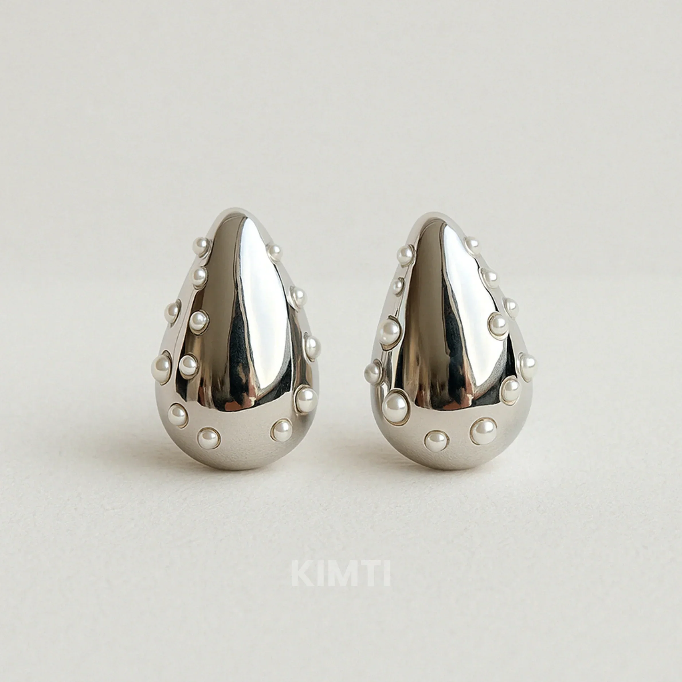 Silver Drop Stud Earring