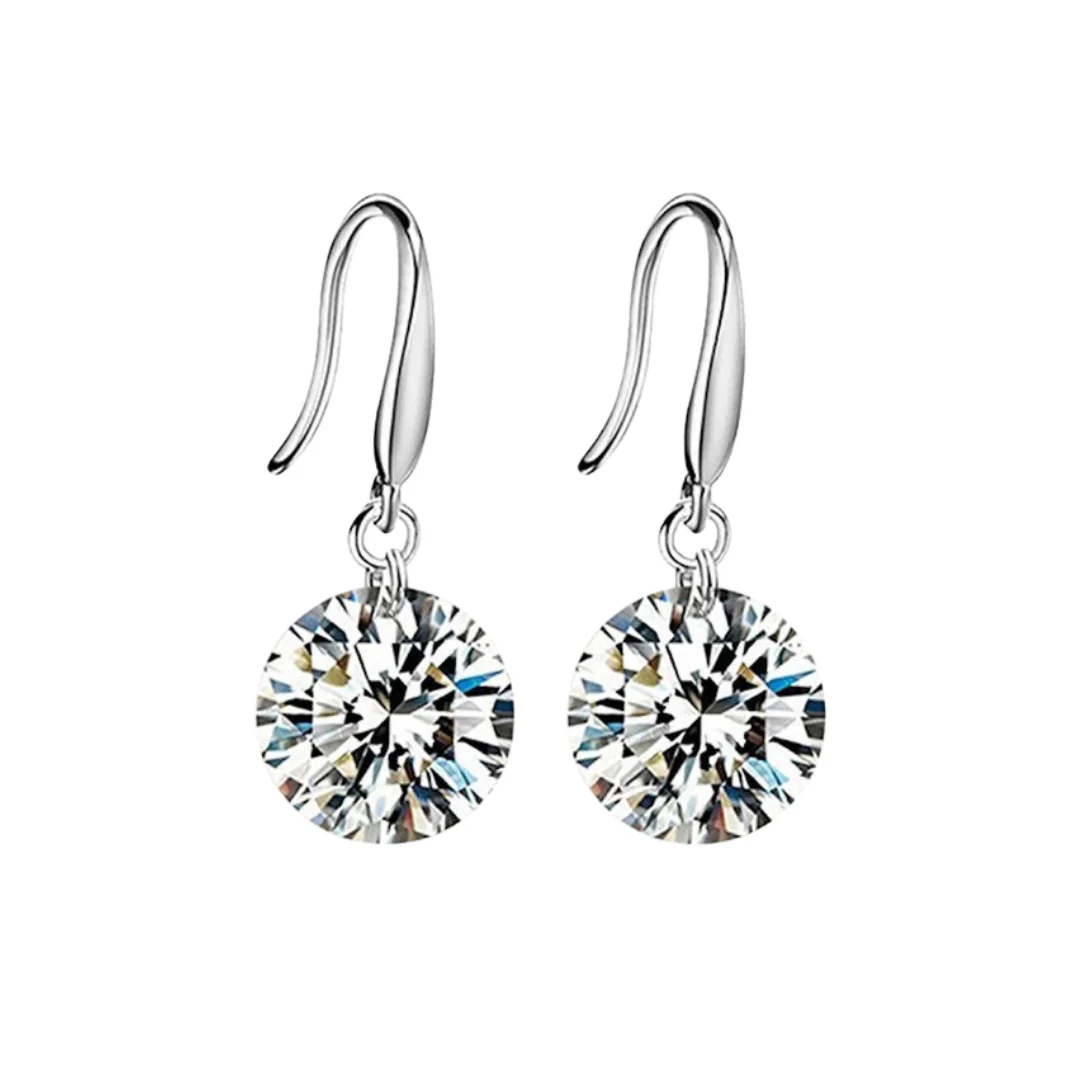 Silver Plated Austrian Crystal Drop Earrings For Women & Girls - Image 21