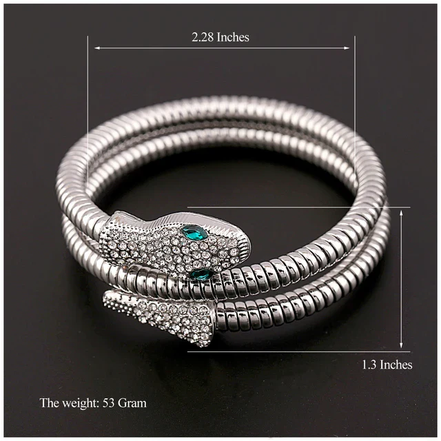 Silver Snake Bracelet - Image 3