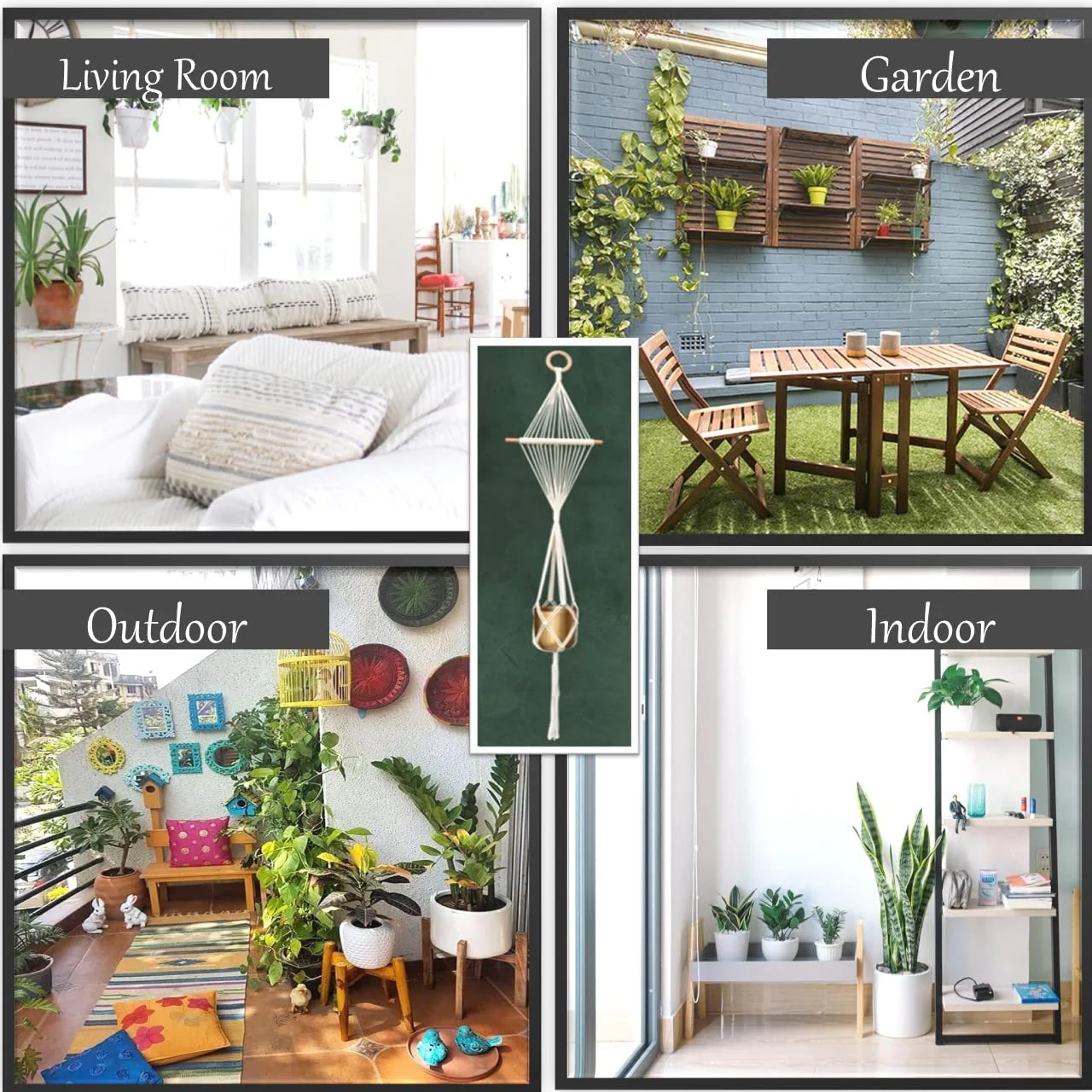 Single Macrame Plant Hanger - Image 7