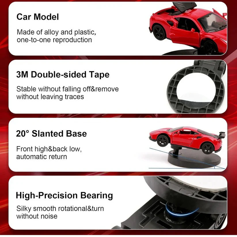 Skiddy: Dashboard Drift Car Decor with Openable Doors for Car Interior & Enthusiasts - Image 2