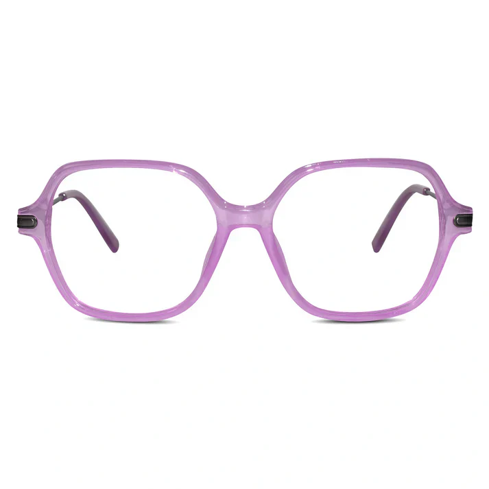 Sky-blue Oversize Square Green Eyeglasses For Women - Image 4