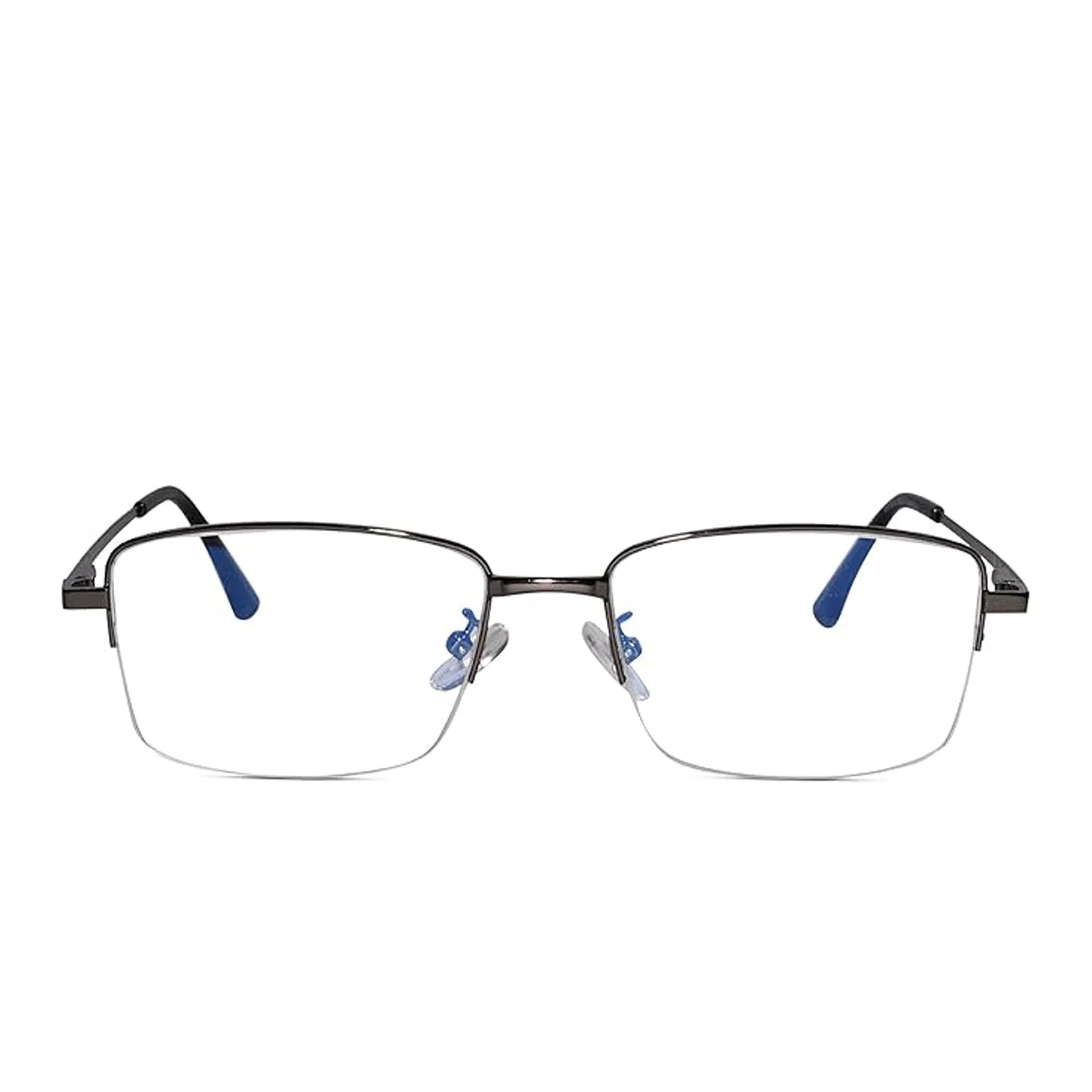 Sleek Gunmetal Half Rim Eyeglaases - Image 2