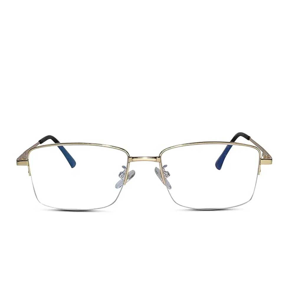 Sleek Gunmetal Half Rim Eyeglaases - Image 5