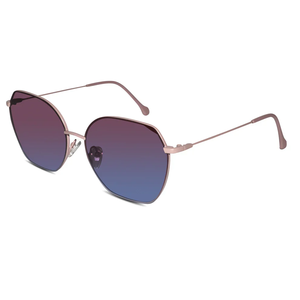 Sleek Red Hexagonal Sunglasses For Women - Image 5