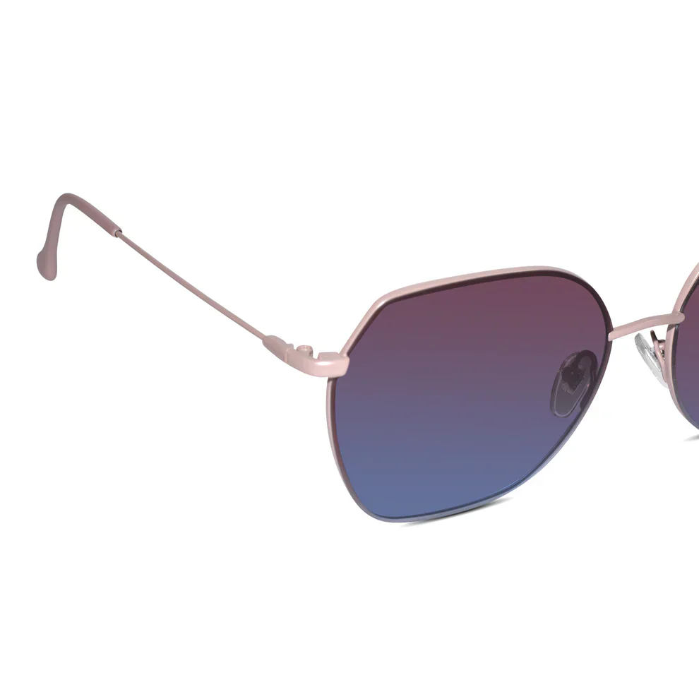Sleek Red Hexagonal Sunglasses For Women - Image 6
