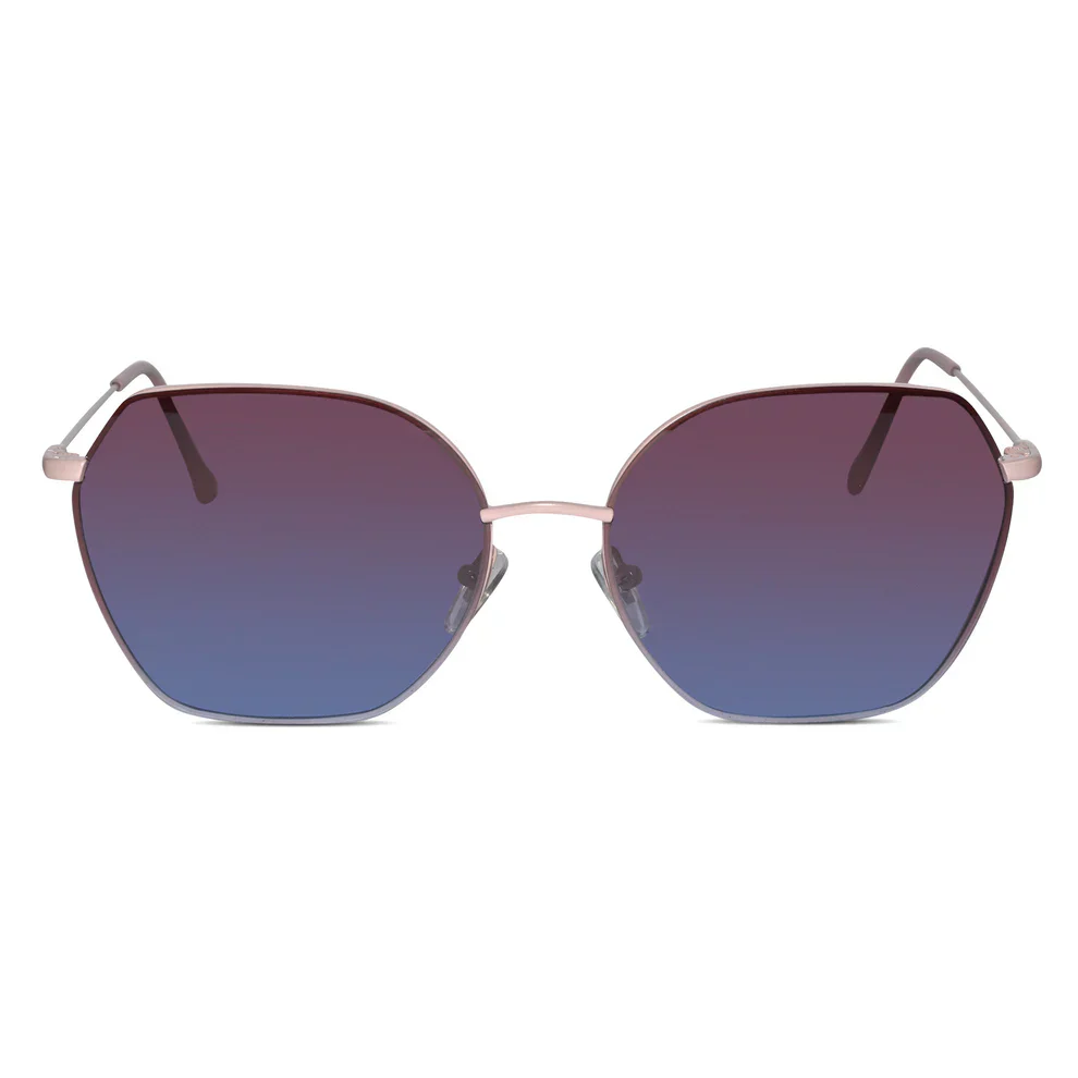 Sleek Red Hexagonal Sunglasses For Women - Image 7